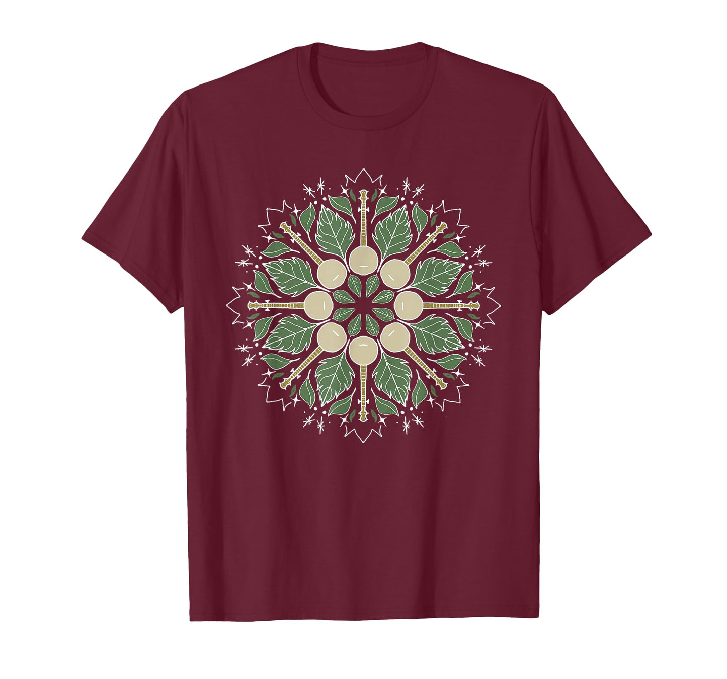 Banjo Mandala Bluegrass, Mindfulness & Nature Graphic T-Shirt