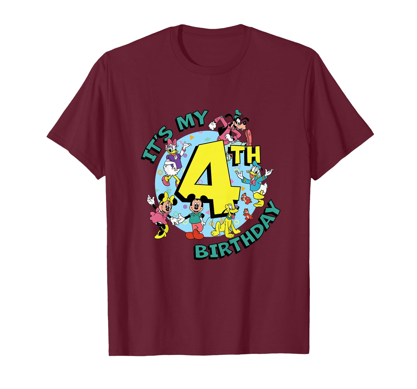 Disney Mickey and Friends It’s My Fourth 4th Birthday T-Shirt