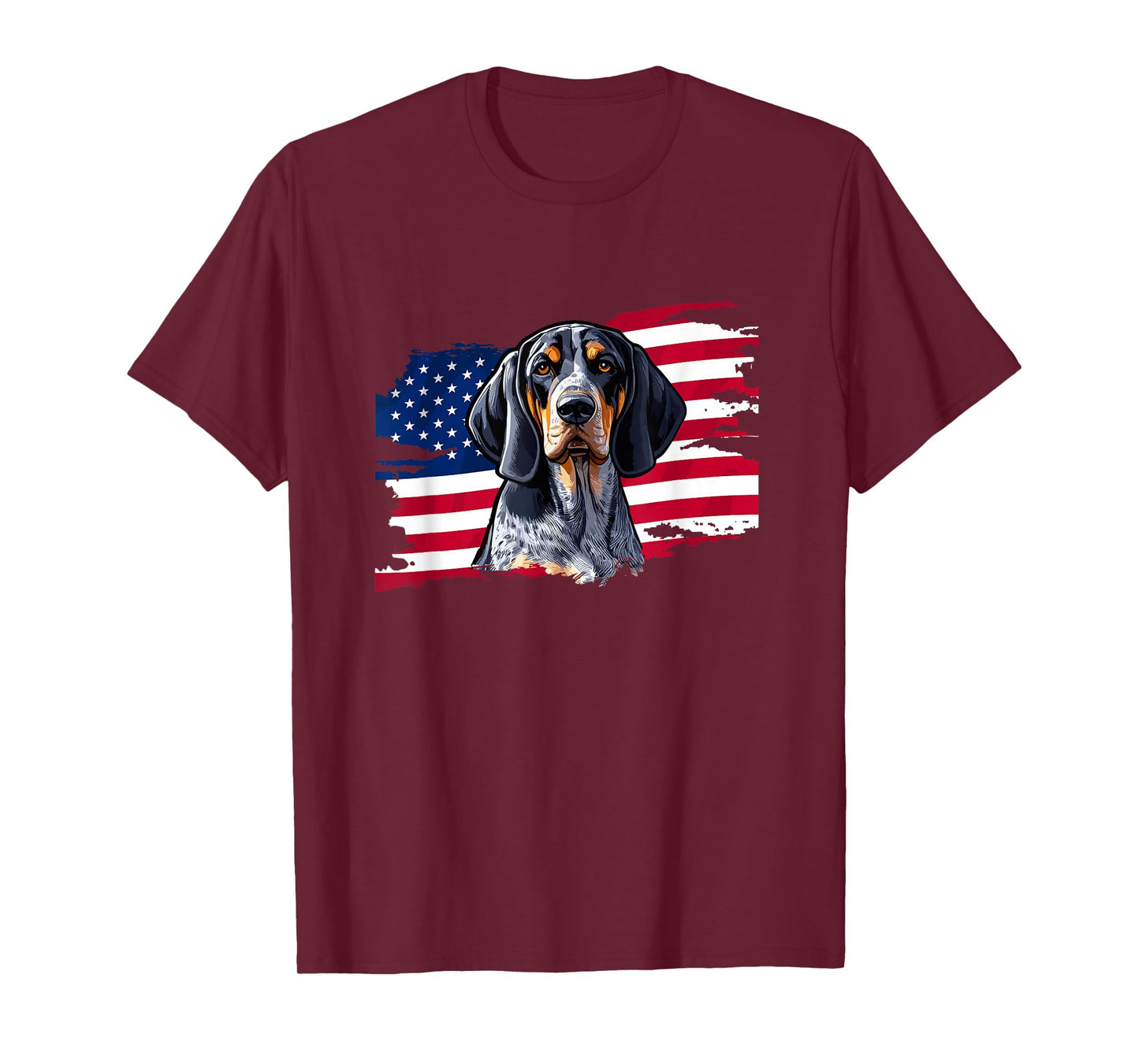 USA Flag 4th Patriotic Bluetick Coonhound Lover T-Shirt