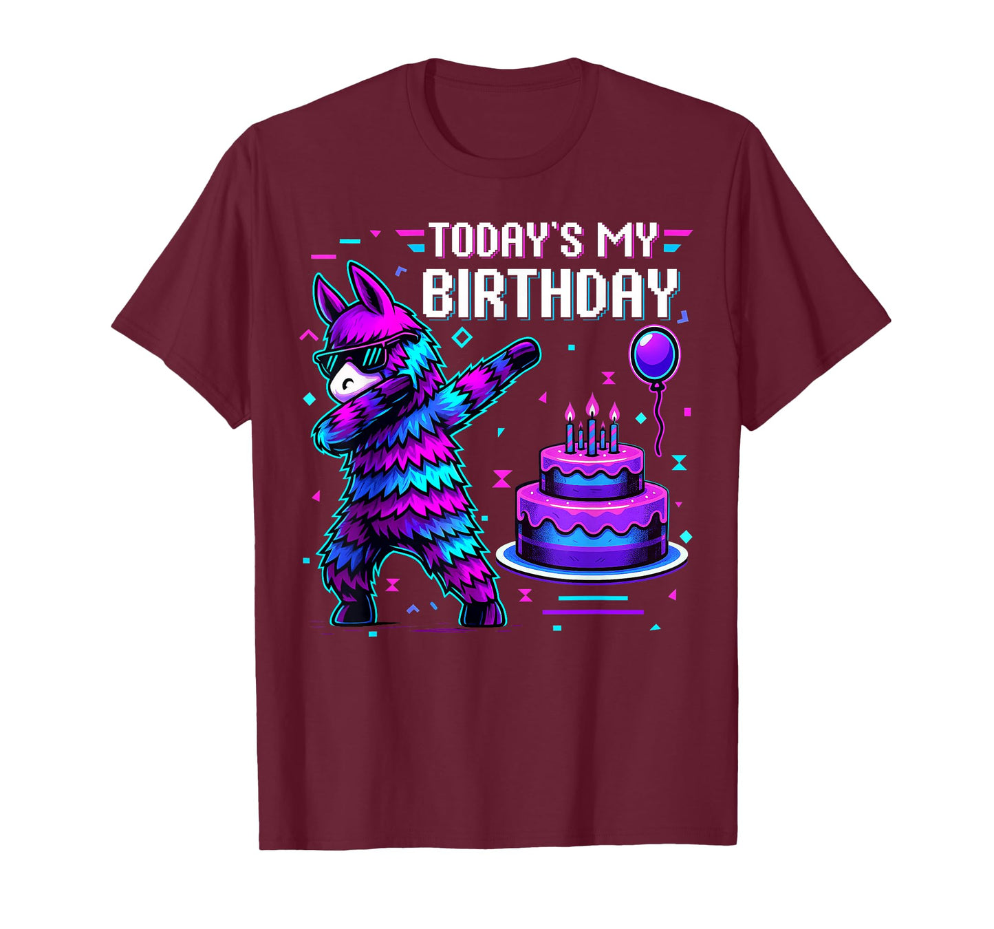 Todays My Birthday Llama Pinata Birthday Party Boy Girl Bday T-Shirt