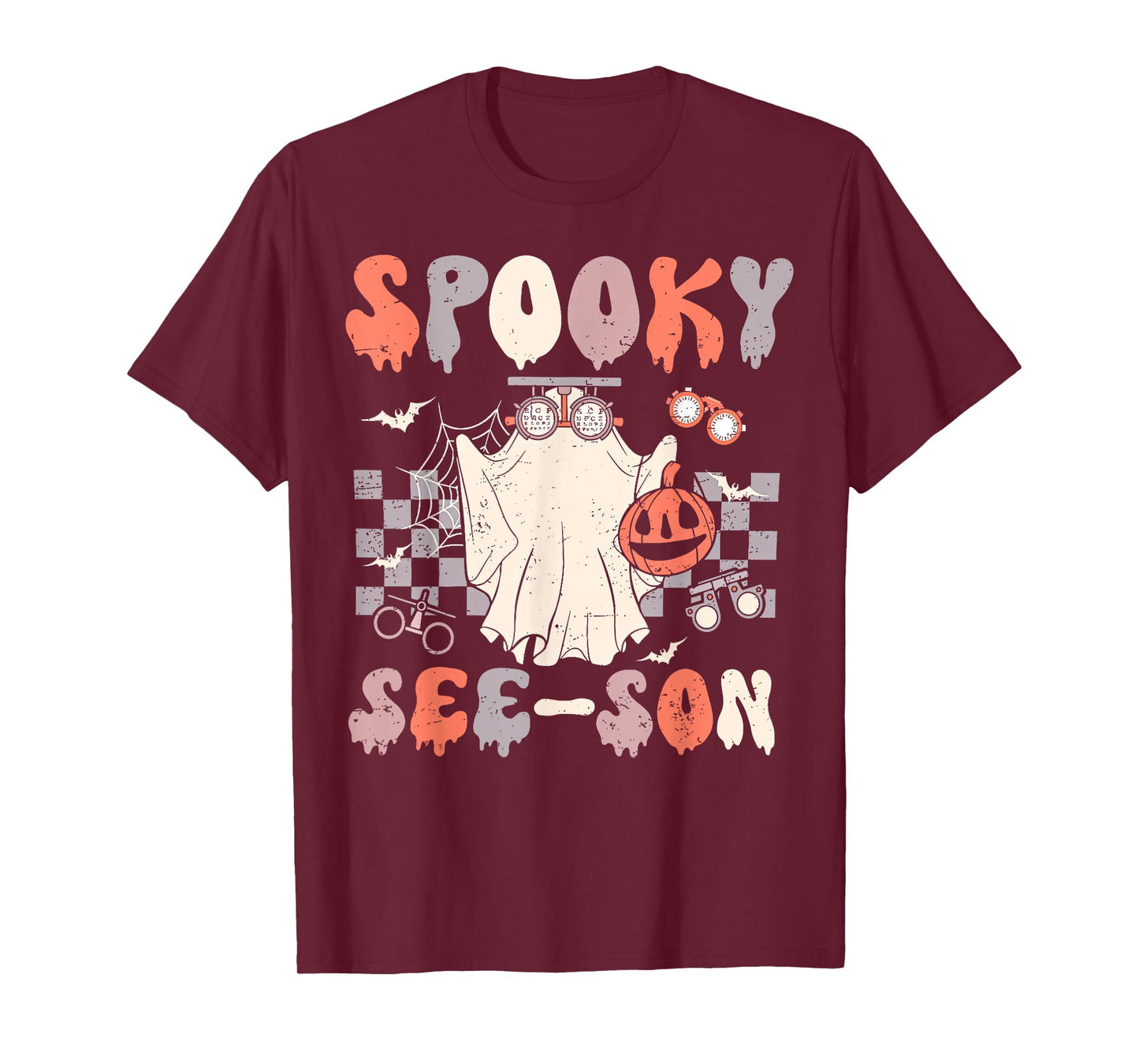 Retro Spooky See-son Optometrist Optometry Ghost Halloween T-Shirt
