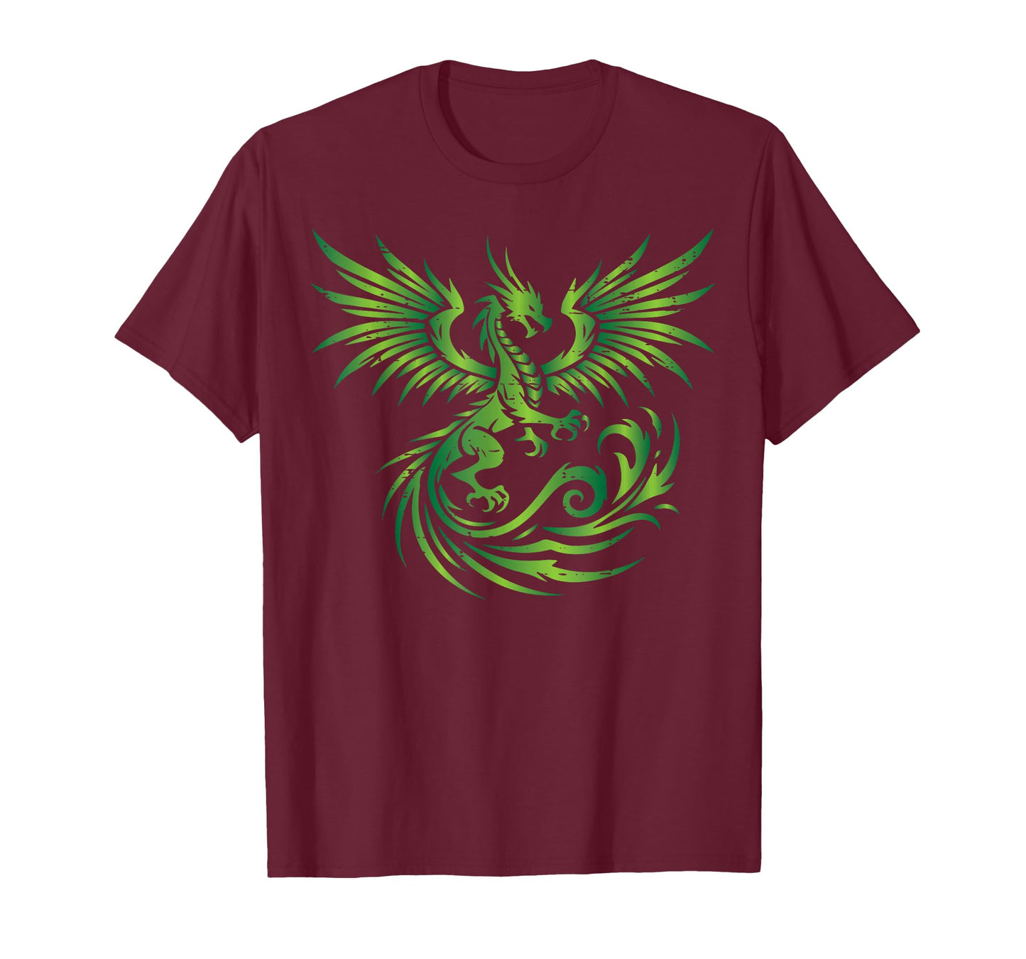 Green Medieval Dragon Fantasy Mythical Art Men Women Kids T-Shirt