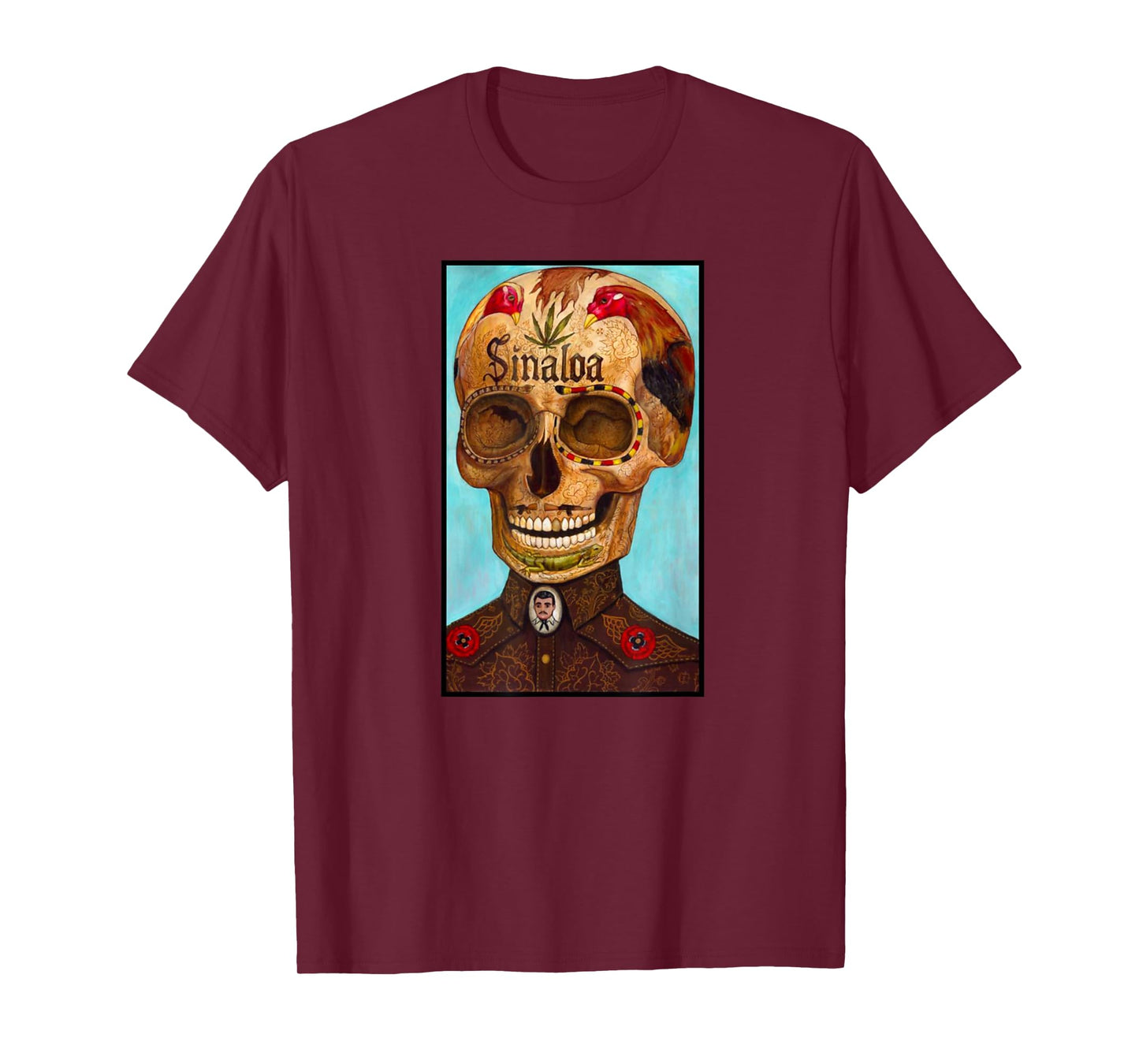 Jesus Malverde Calavera T-Shirt