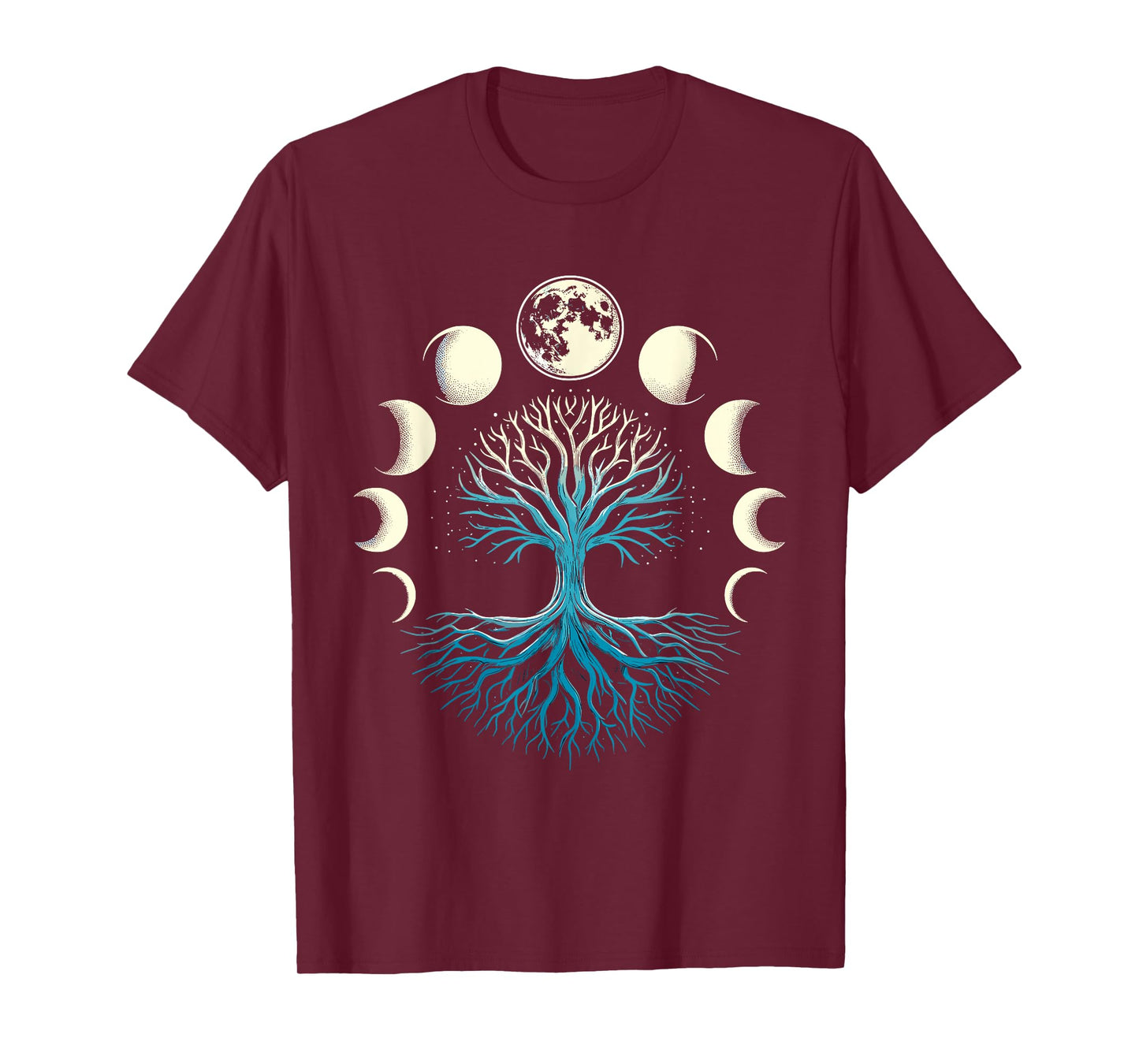 Spiritual Tree Moon Phases Yoga T-Shirt