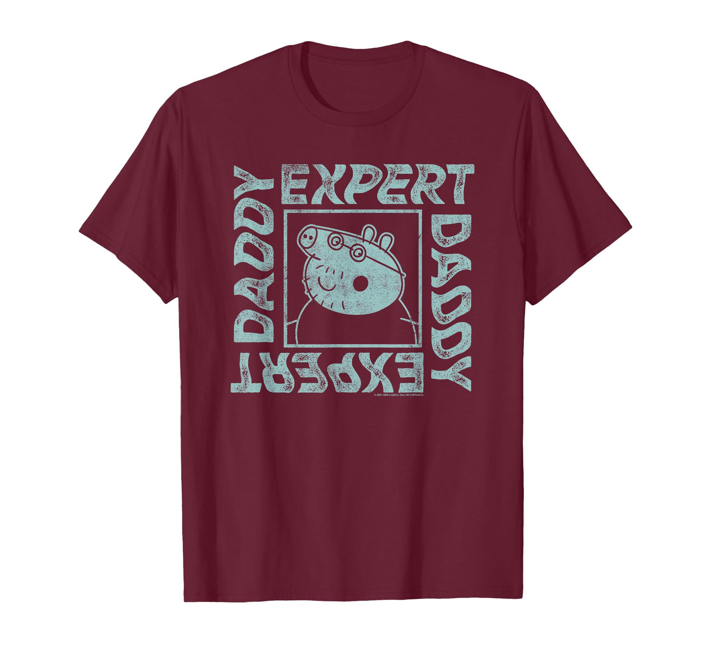 Peppa Pig Father's Day Expert Daddy Vintage Faded Box Logo T-Shirt