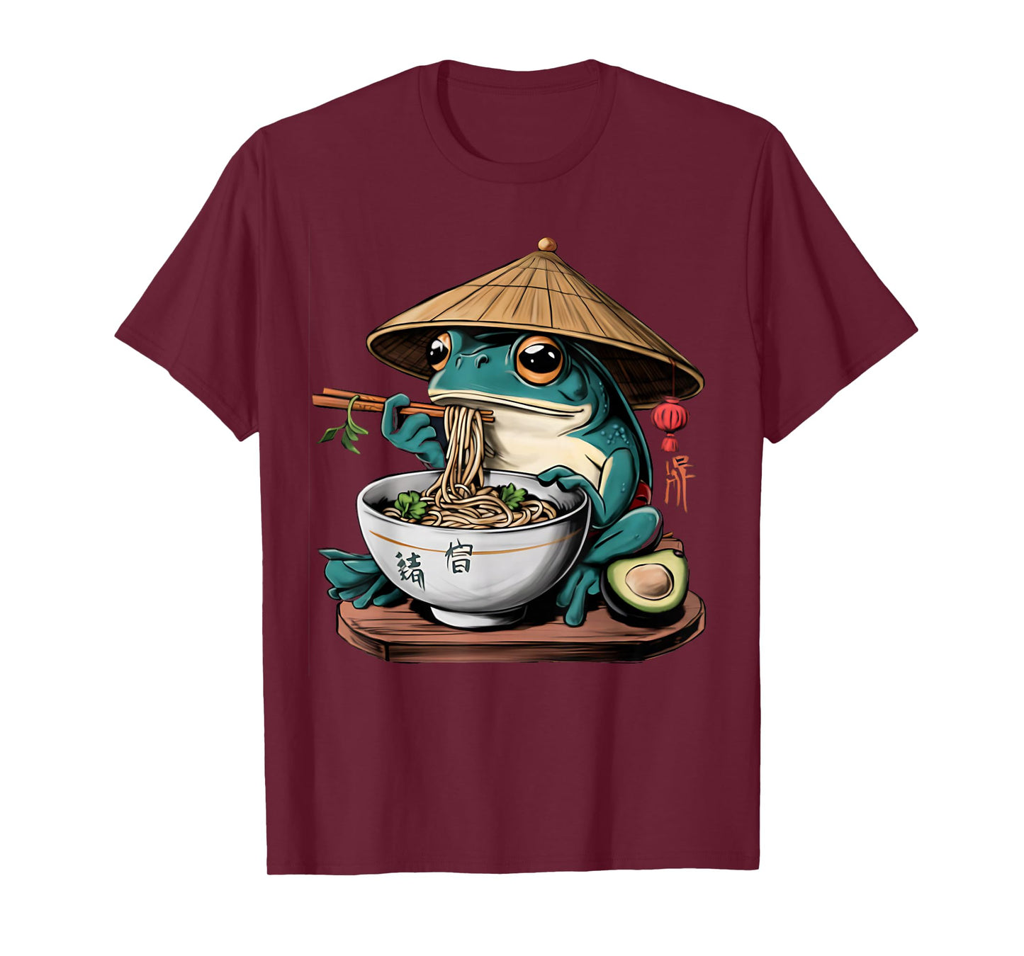 Kawaii Frog & Ramen Collection Frog Ramen Anime Unisex-Kids T-Shirt - Black, Small