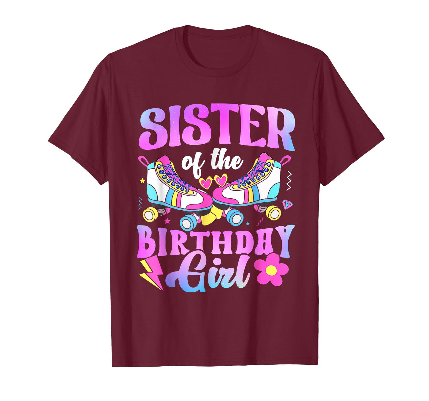 Sister of the Birthday Girl Rolling Skate Bday Family Party T-Shirt