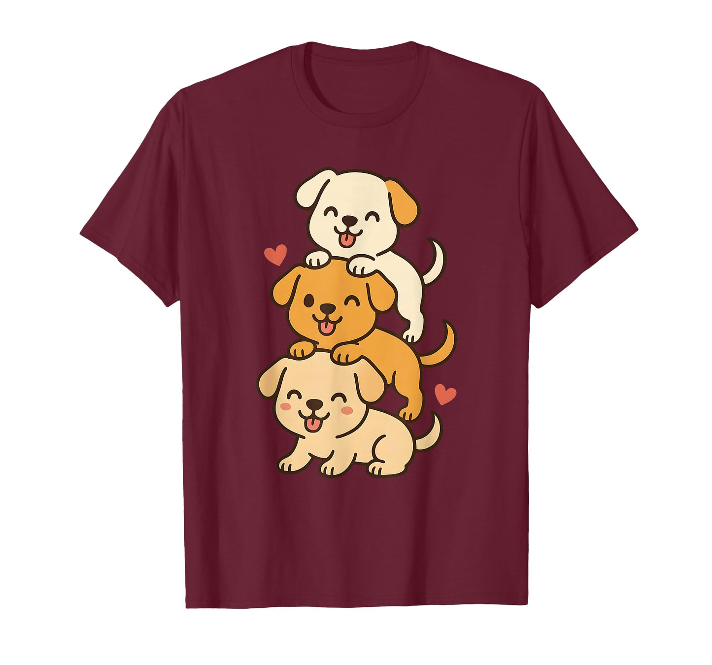 Cute Kawaii Puppies Neko Funny Dog Lover Gift Women Girl T-Shirt