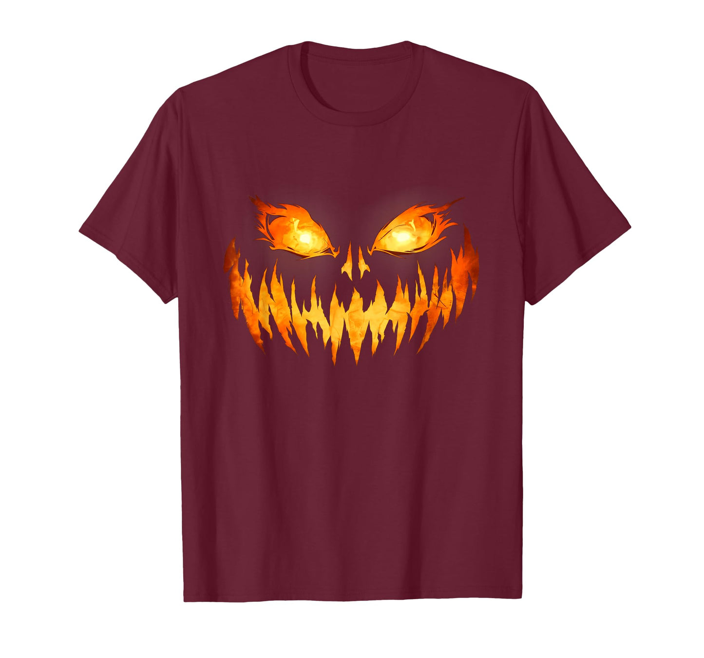 Scary Spooky Jack O Lantern Face Pumpkin Halloween Men Boys T-Shirt