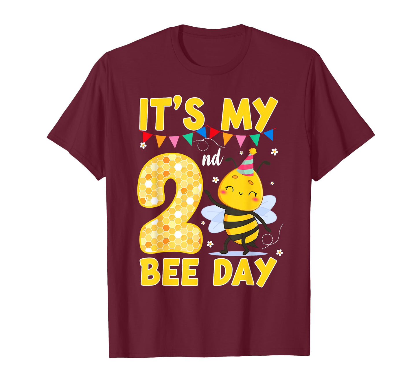 It's My 2nd Birthday Bee Day 2 Year Old Bee Theme Party T-Shirt