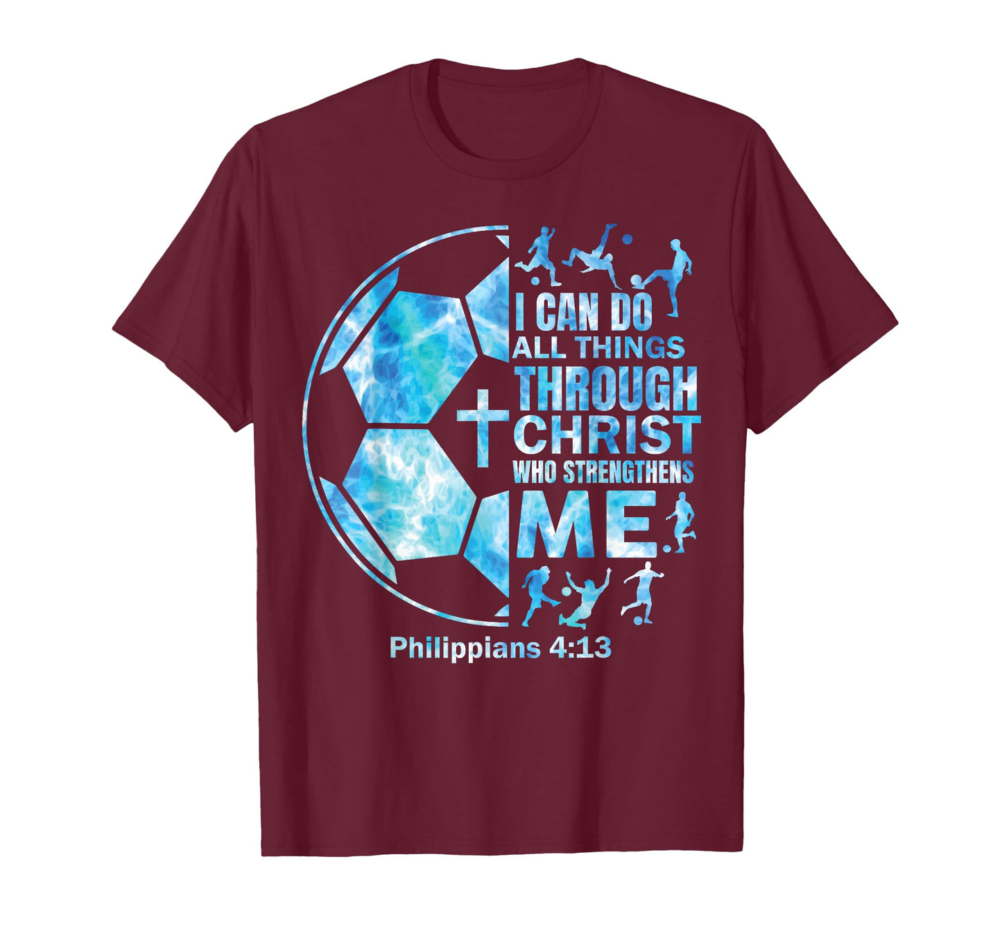 Boys Soccer Christian Shirt I Can Do All Things Religious T-Shirt
