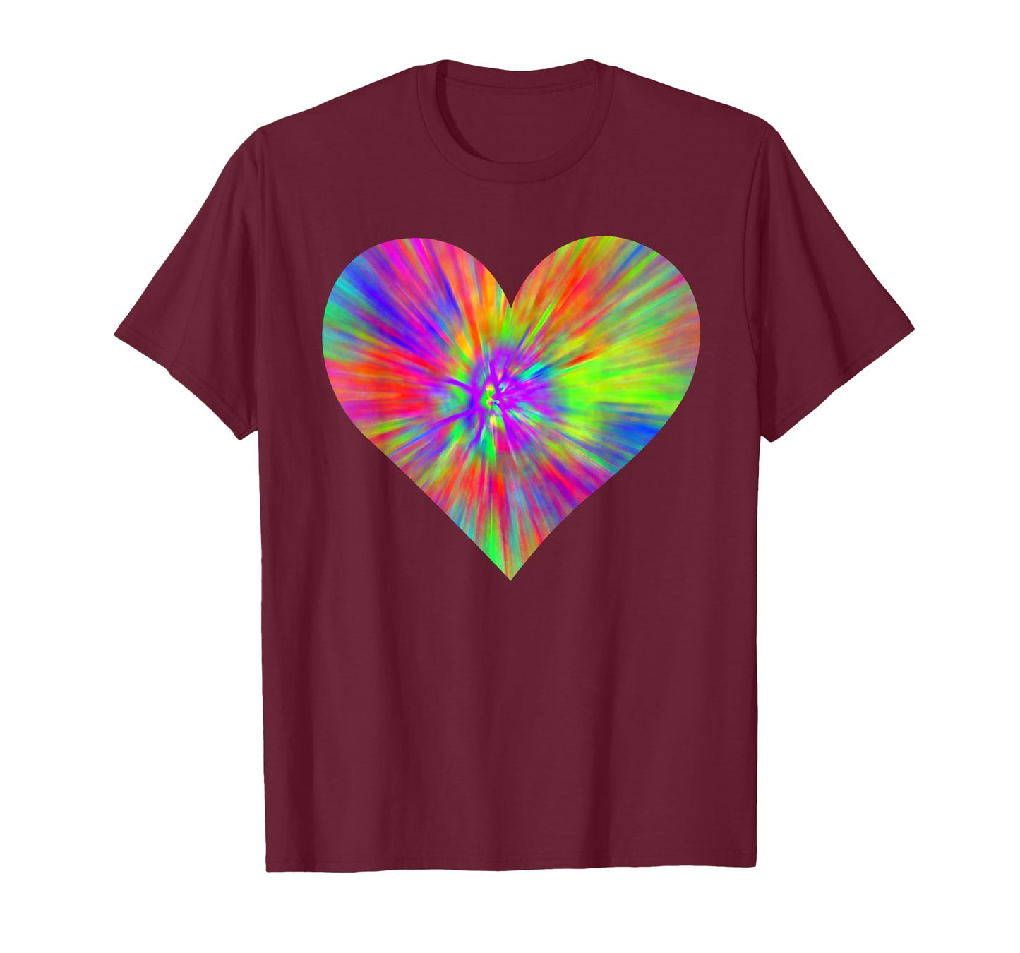 Tie Dye Peace Heart | Cute Colorful Rainbow Sign Gift T-Shirt