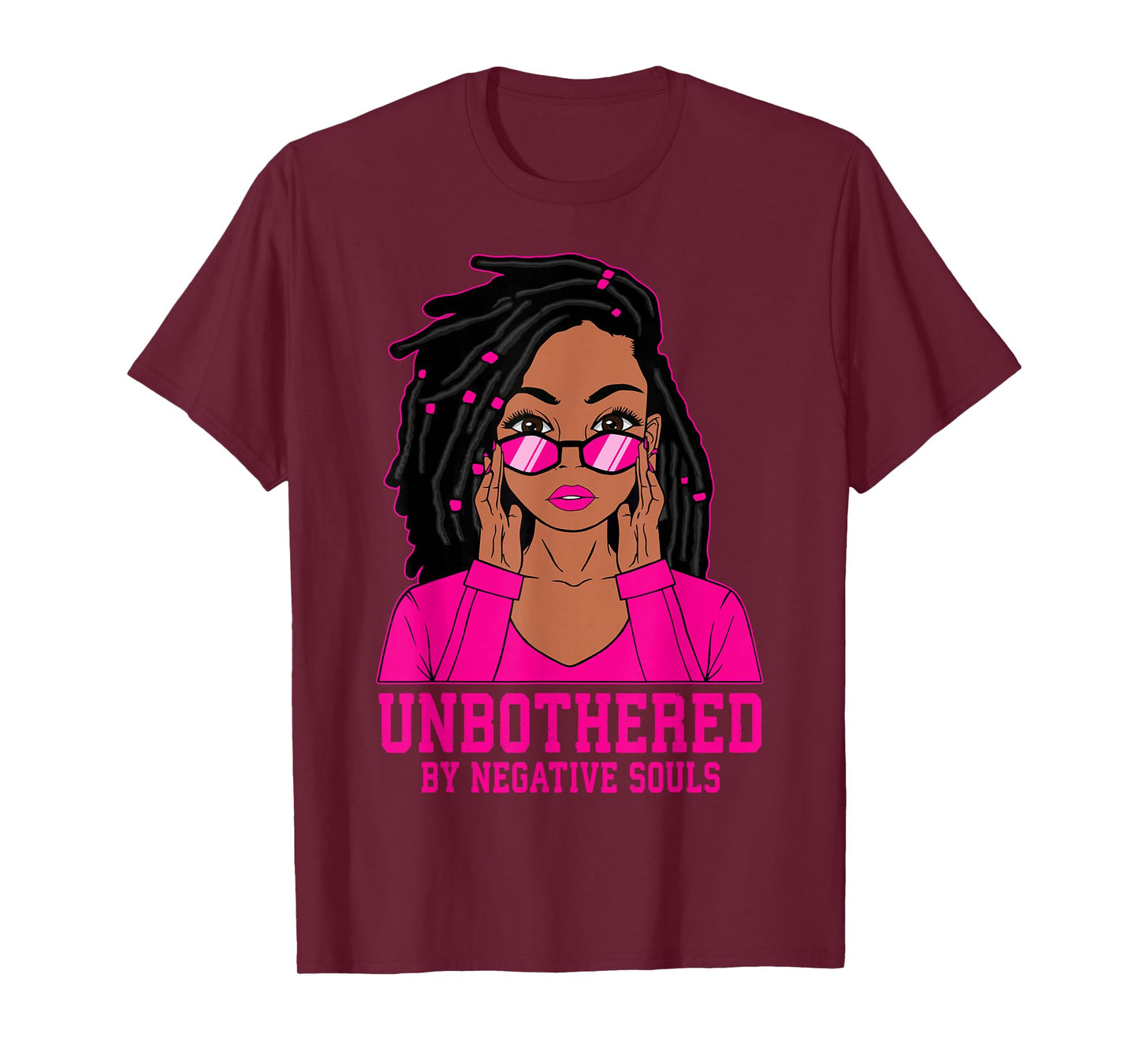 Loc'd Hair Sassy Black Woman Melanin Girl Unbothered T-Shirt