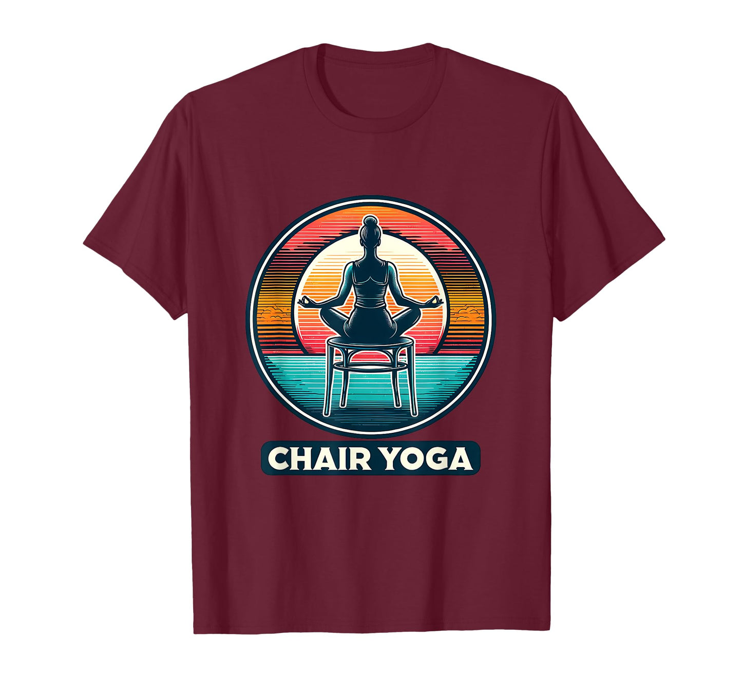 Serene Sunrise Chair Yoga Enthusiast Design T-Shirt