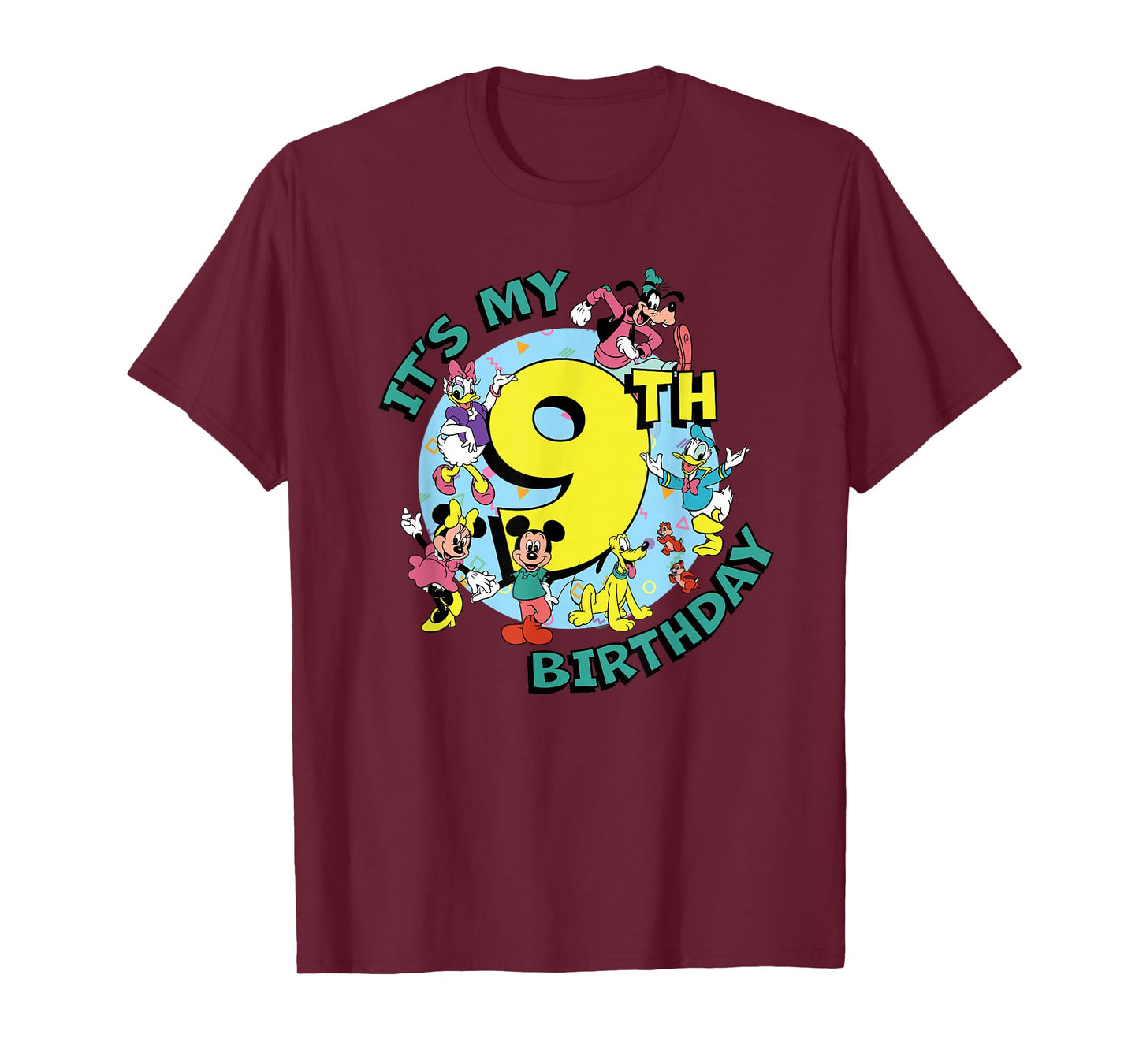 Disney Mickey and Friends It's My Ninth 9th Birthday T-Shirt