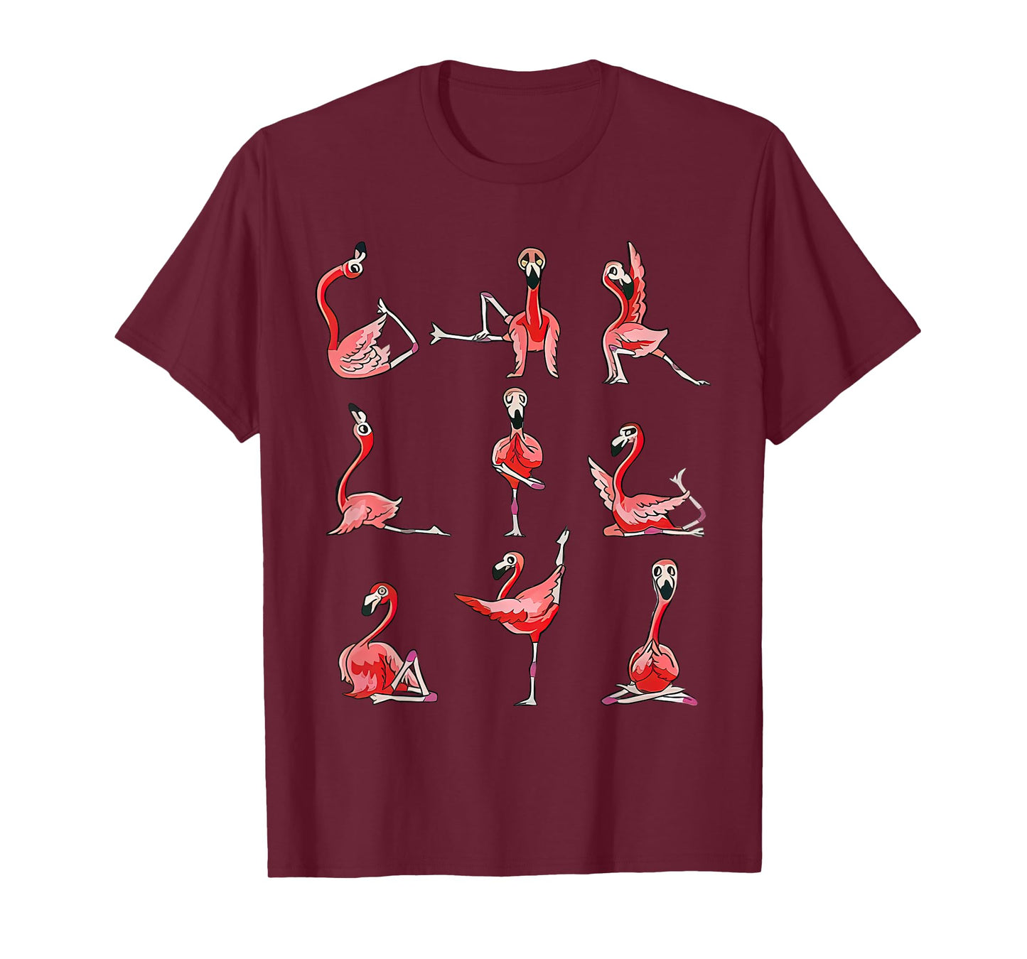 Women Flamingo Do Yoga Pose Meditation Men Women Tee T-Shirt