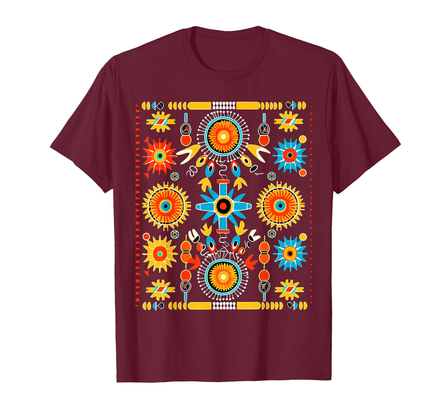 Native American Tribal Art Navajo Textile Design Style T-Shirt