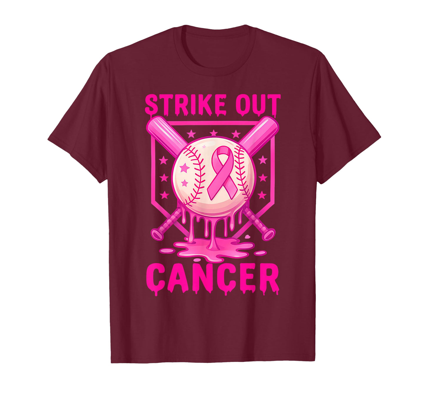 Strike Out Breast Cancer Awareness Baseball Fight Men Women T-Shirt