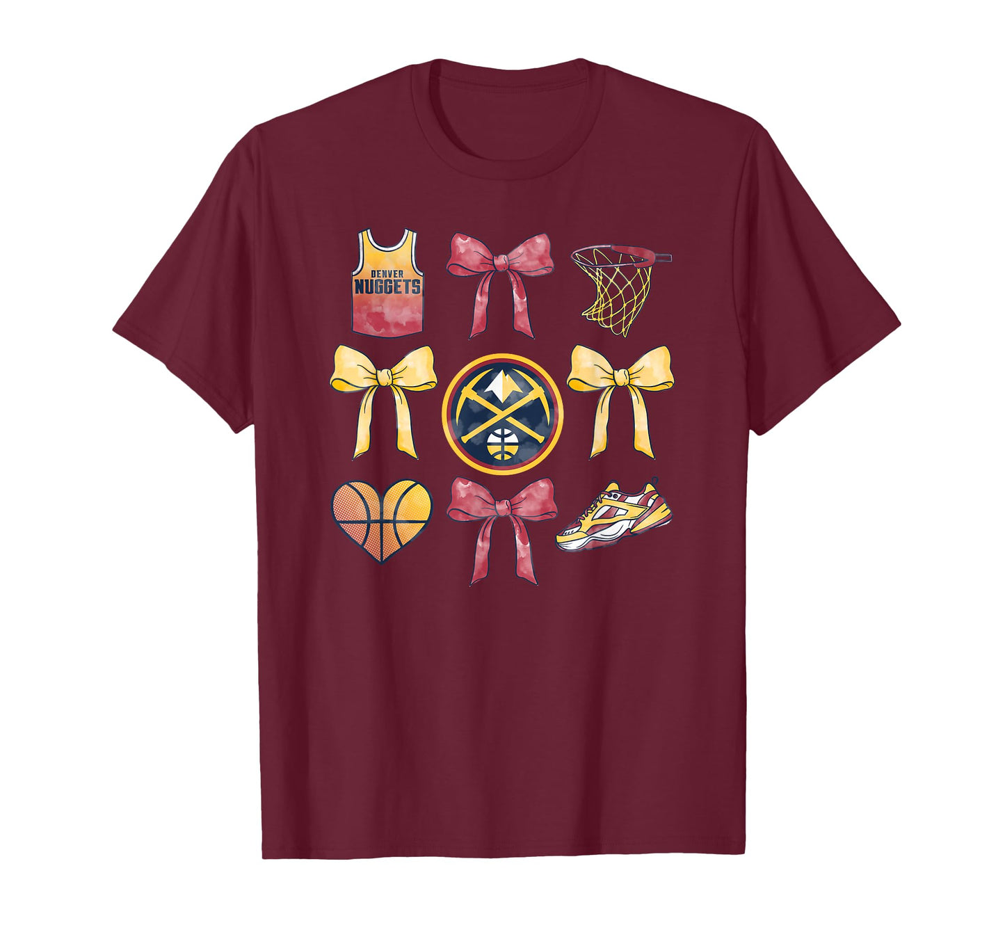 NBA Denver Nuggets Bow Grid T-Shirt