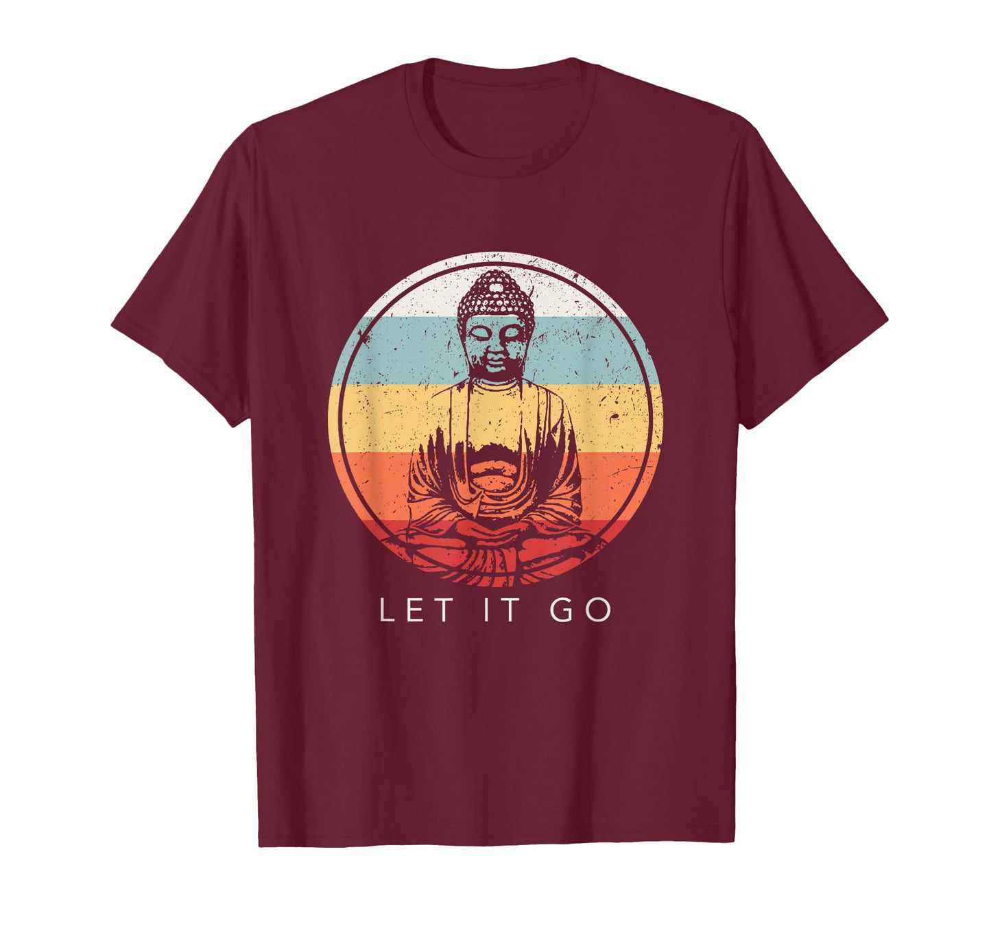 Let It Go Buddha MeditationT-Shirt Vintage Zen Buddhist Gift T-Shirt