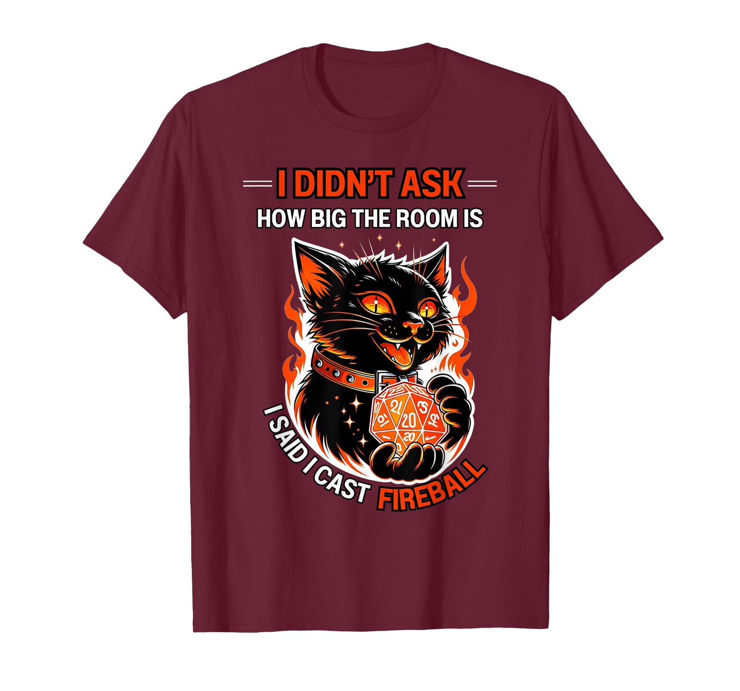 I Didn't Ask How Big The Room Is Said I Cast Fireball Cats T-Shirt