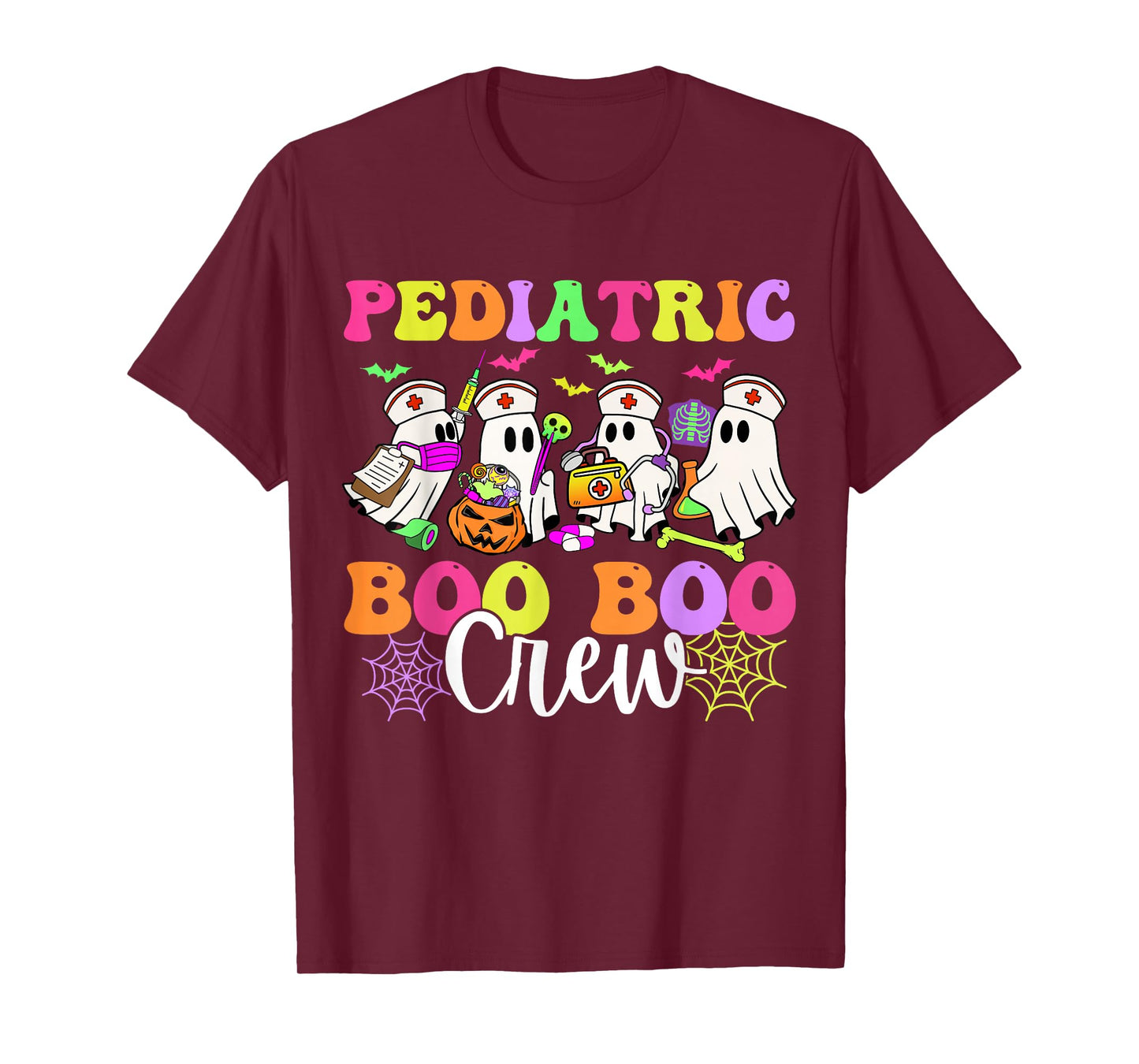 Pediatric Nurse Boo-Boo Crew Ghost Nurse Halloween Costume T-Shirt