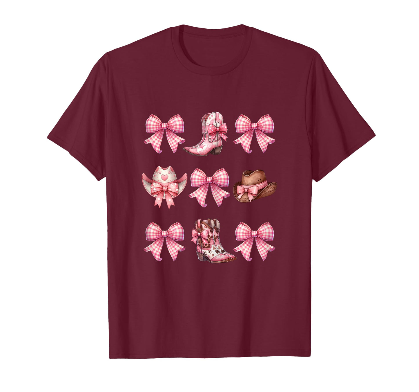Coquette Pink Bow Cowgirl Boots and Hats T-Shirt