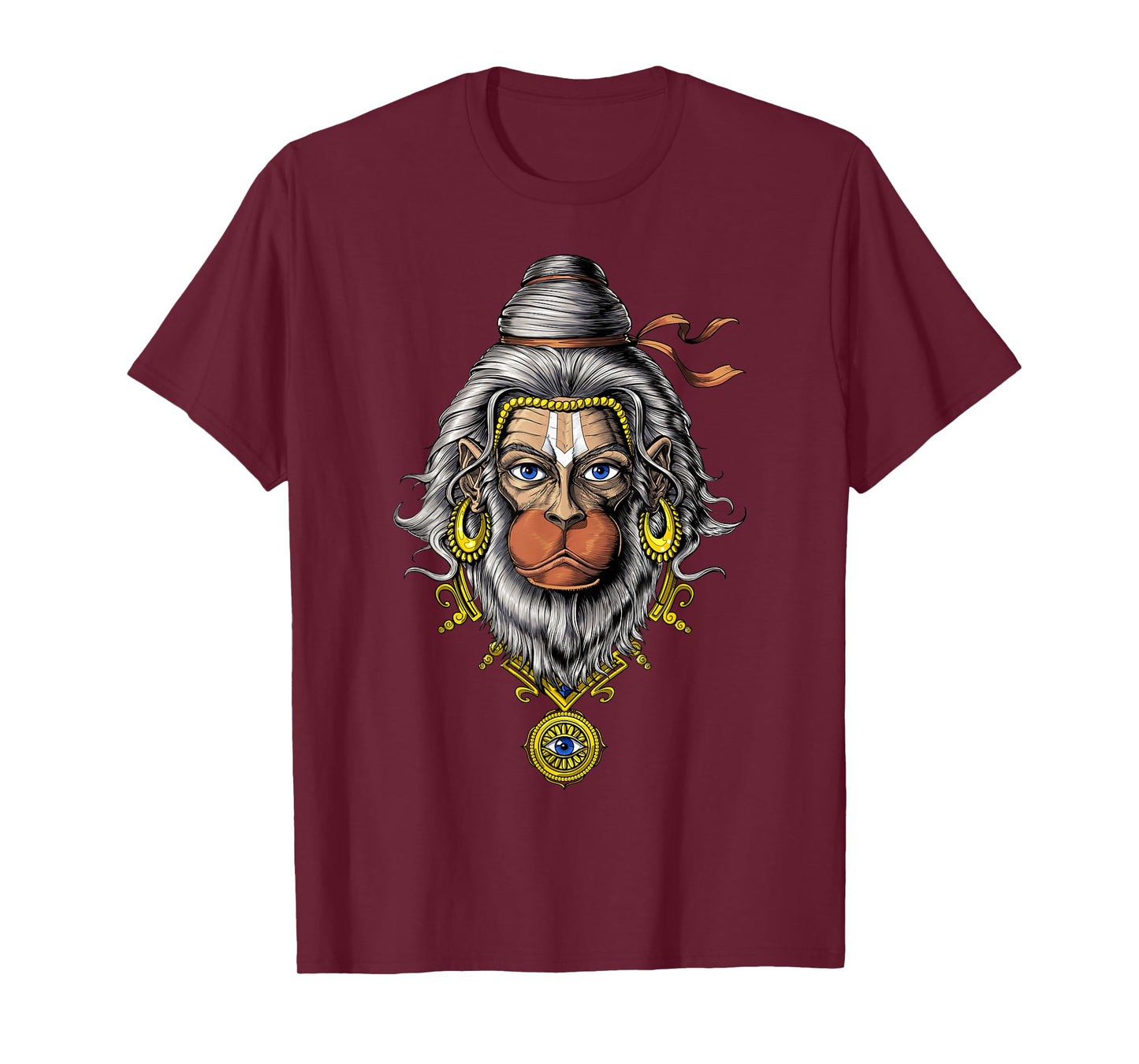 Hanuman Hindu God Hinduism Monkey Zen Yoga Spiritual T-Shirt