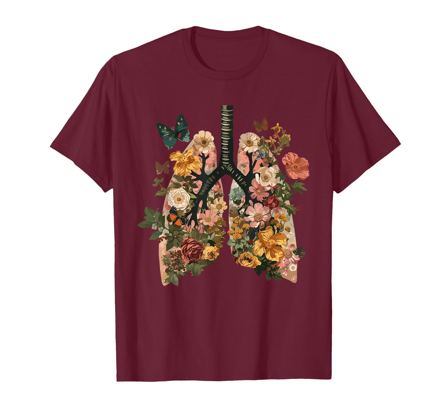 Lungs Made of Flowers - Blossoming Respiratory Beauty T-Shirt