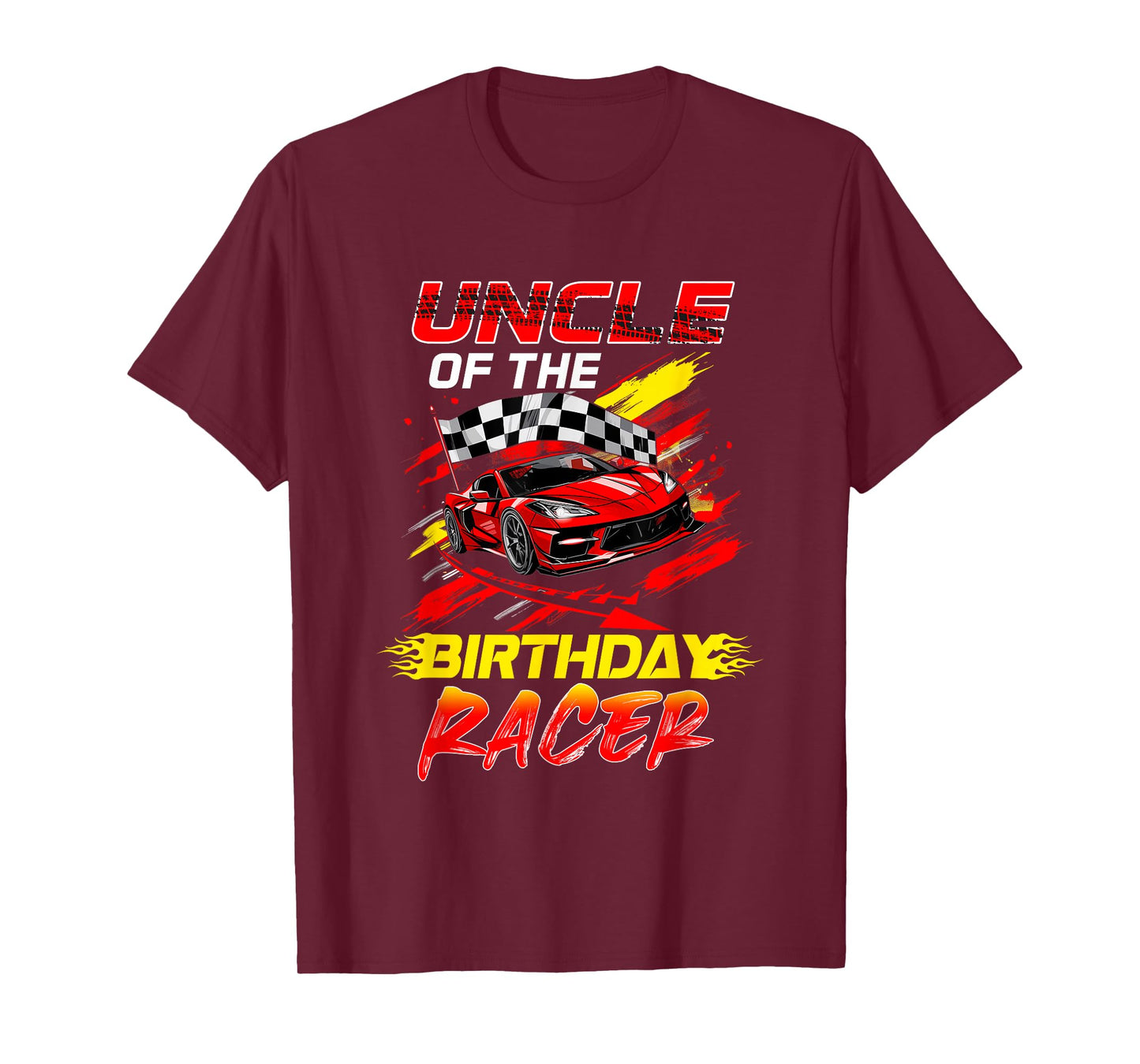 Uncle Of The Birthday Racer Race Car Party Family Matching T-Shirt