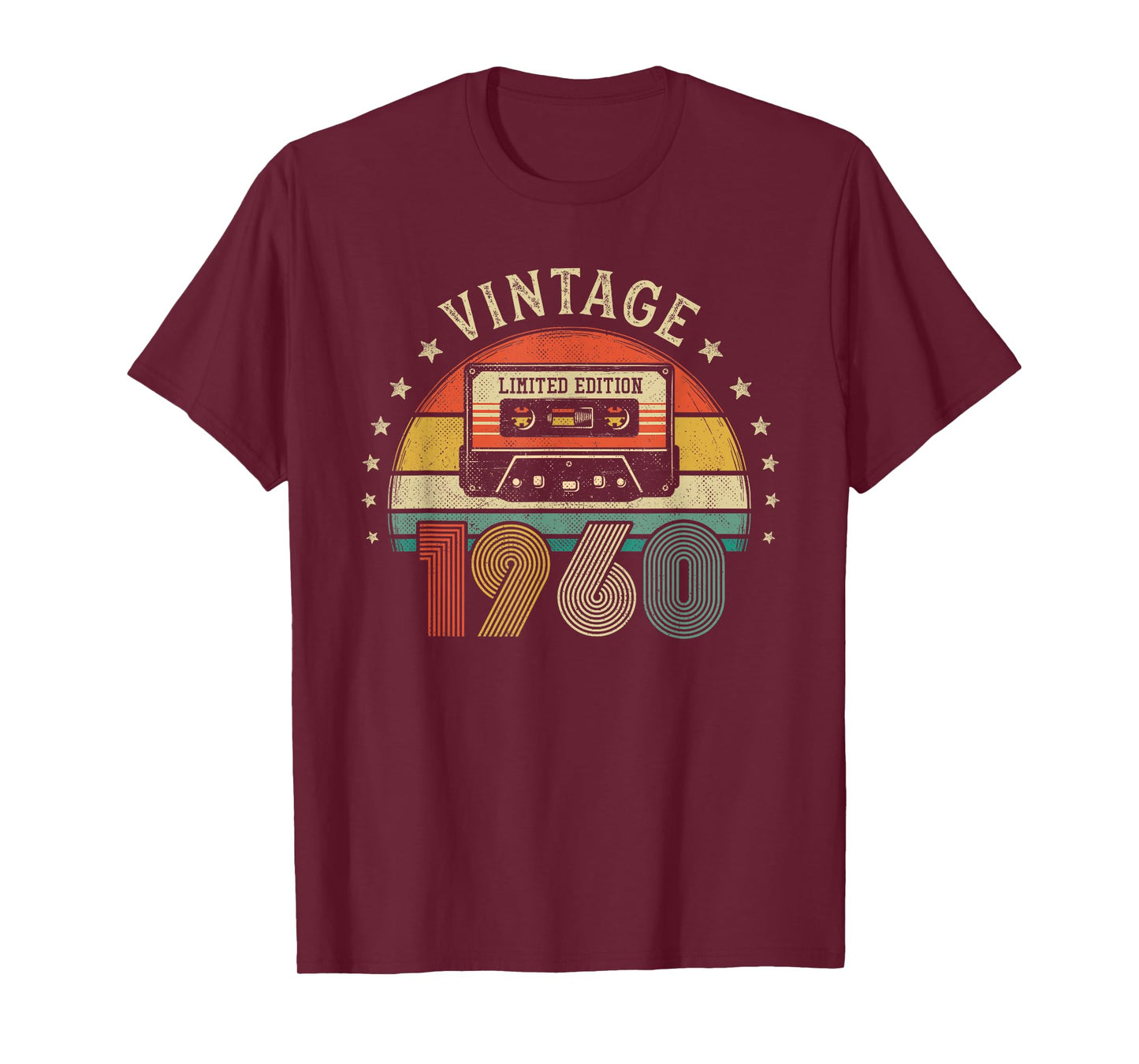 Vintage 1960 Retro Cassette Tape Born in 1960 65th Birthday T-Shirt
