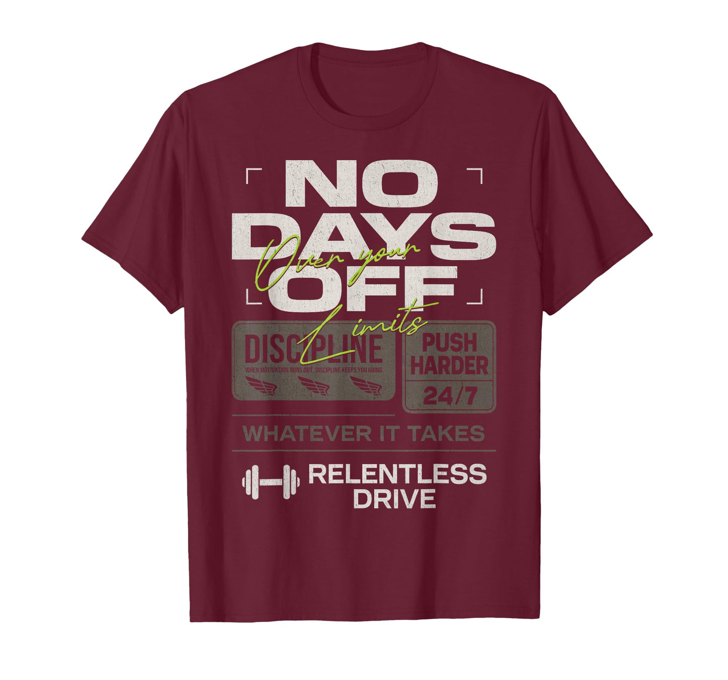Y2K Fitness Quote Gym Training Discipline Yoga Sport Workout T-Shirt