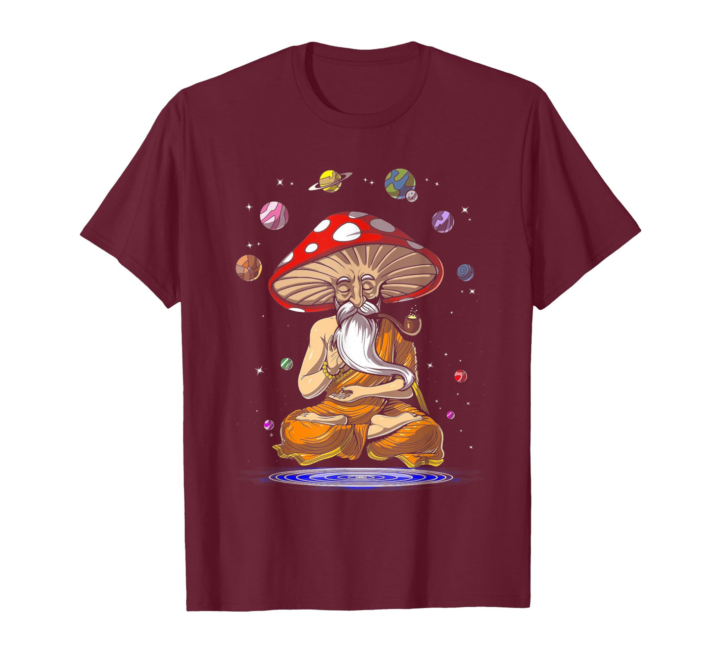 MAGIC MUSHROOMS YOGA Buddha Zen Funny Women Men Yoga Lovers T-Shirt