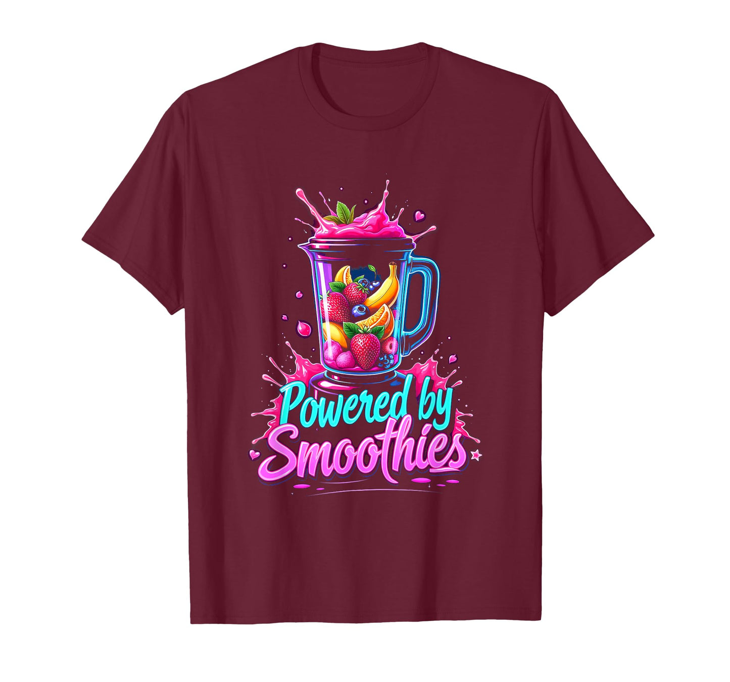 Powered By Smoothies Smoothie Health Drink Vegan Life T-Shirt