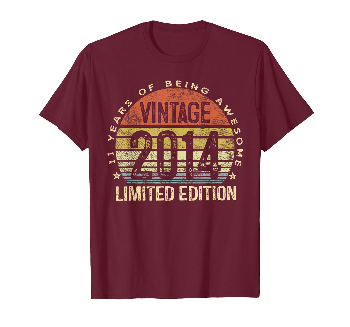Vintage 2014 Limited Edition 11-Year-Old Gifts 11th Birthday T-Shirt