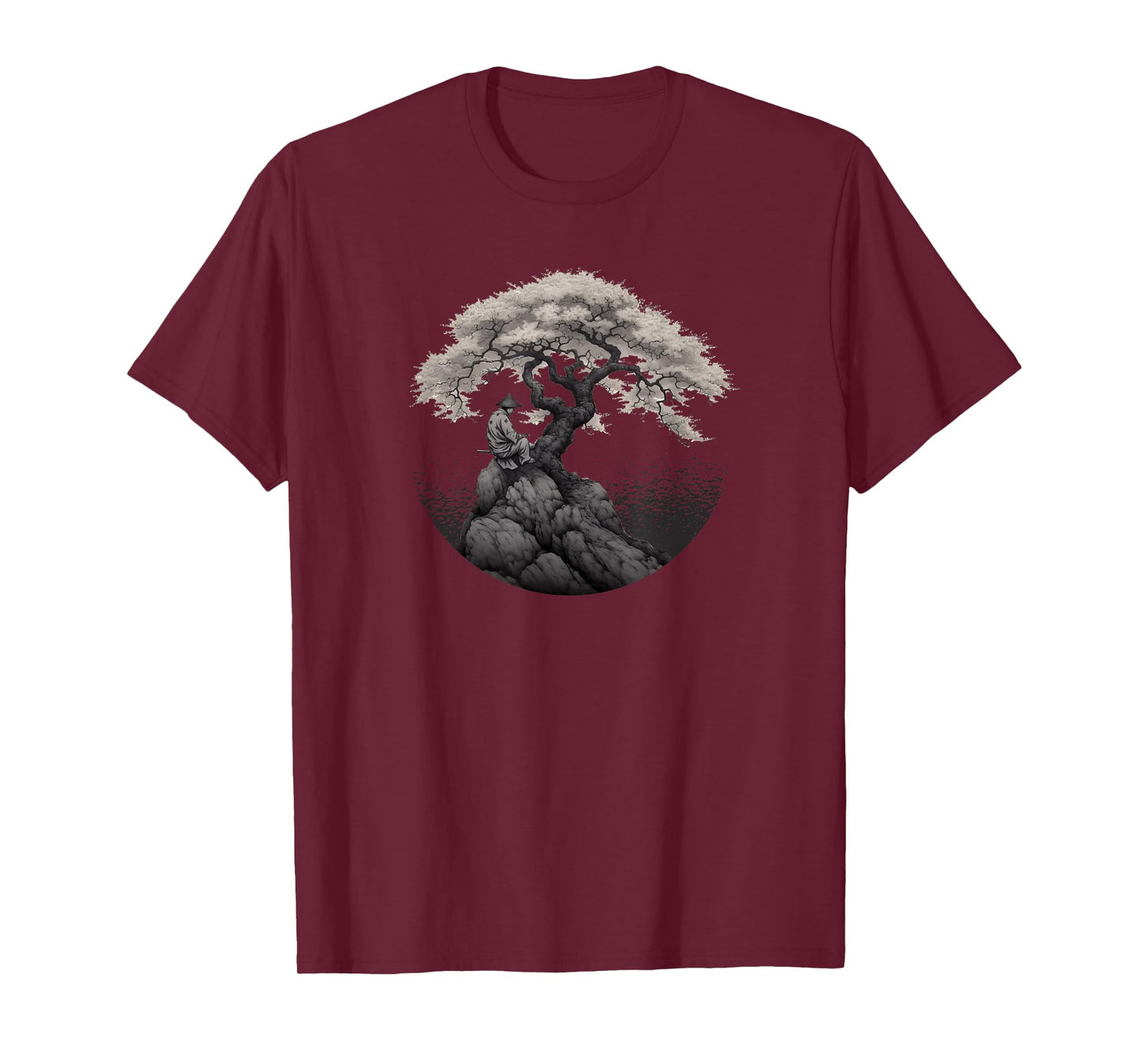Bonsai Tree In Japanese Zen Buddhist Spiritual nature T-Shirt