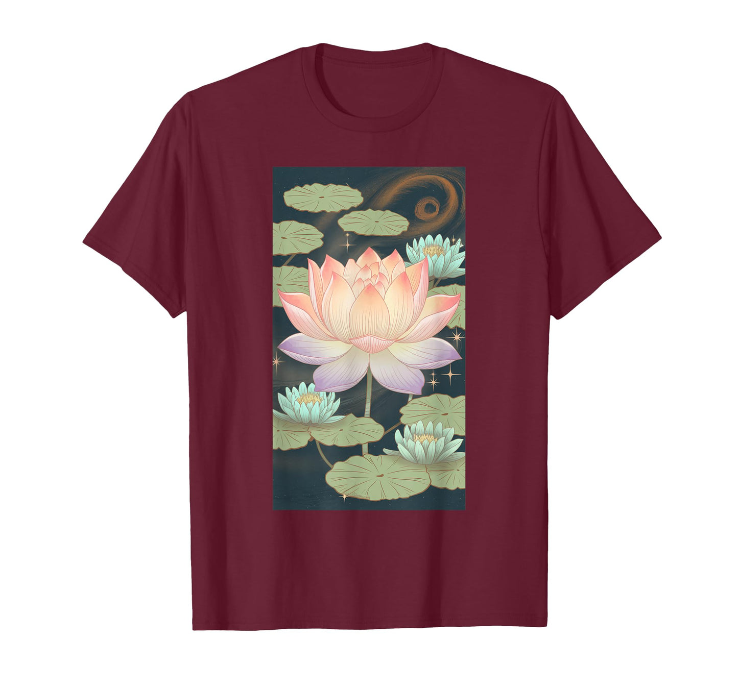 Lotus Flower Nature Art Water Lily Meditation T-Shirt