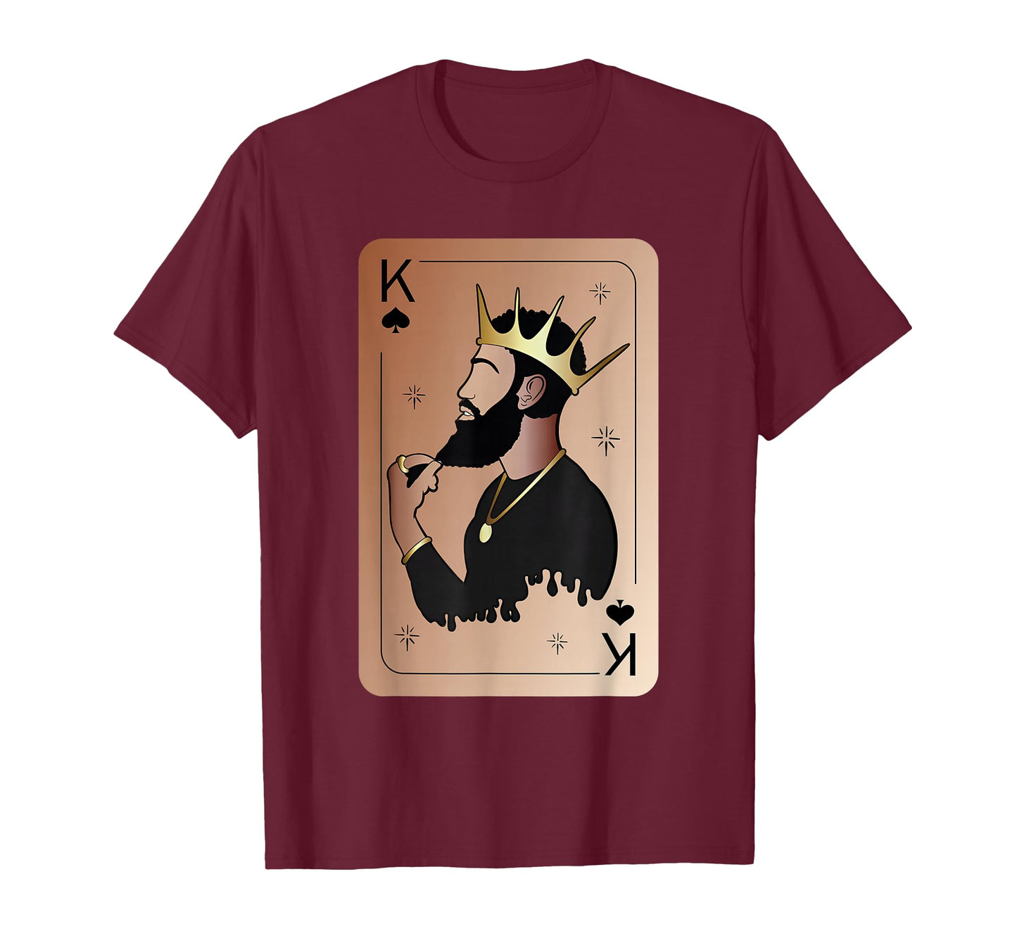 Spades King Card Black Man Crown Black History Month T-Shirt