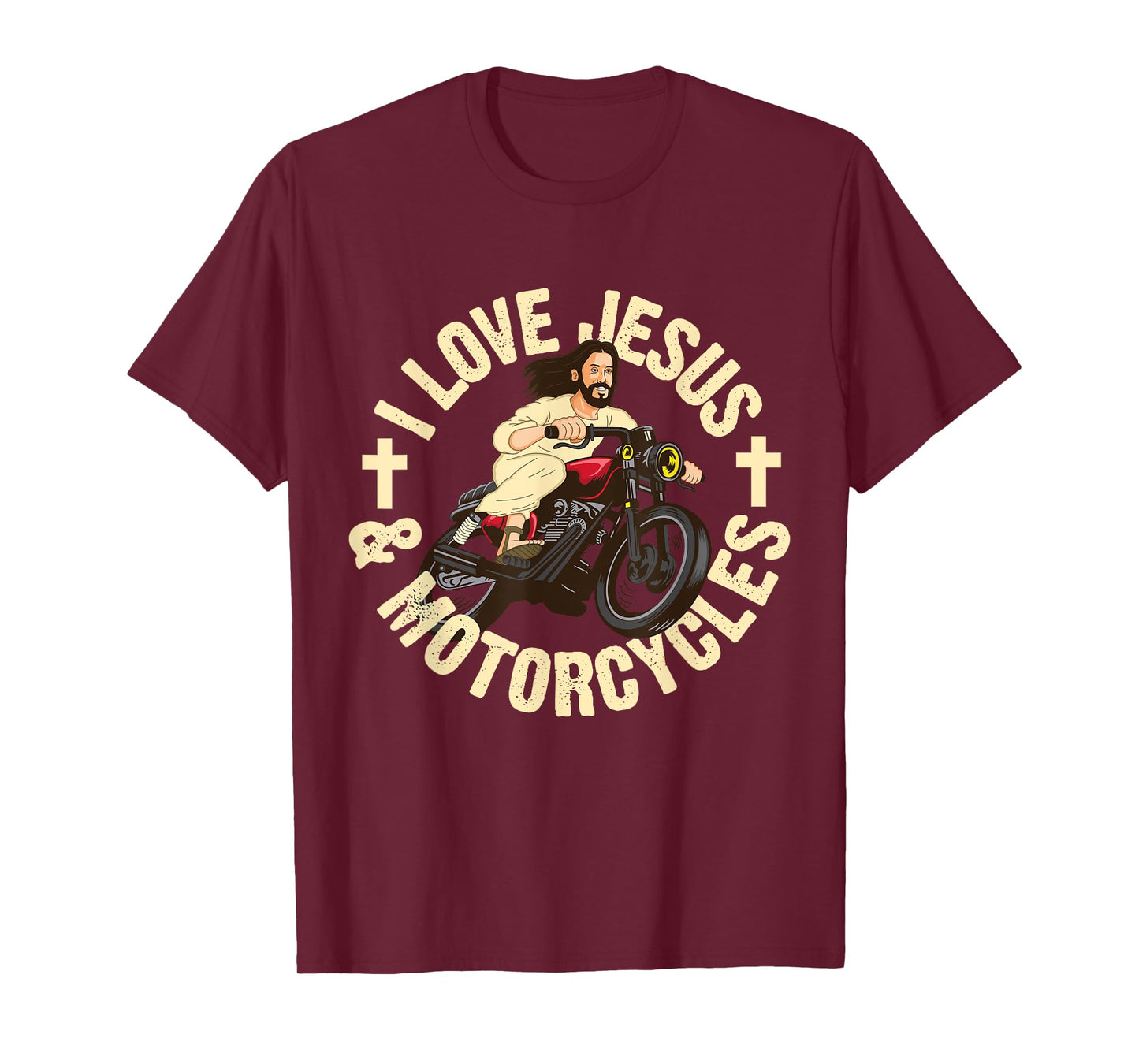 I Love Jesus & Motorcycles Dirt Bike Rider Christian Gift T-Shirt