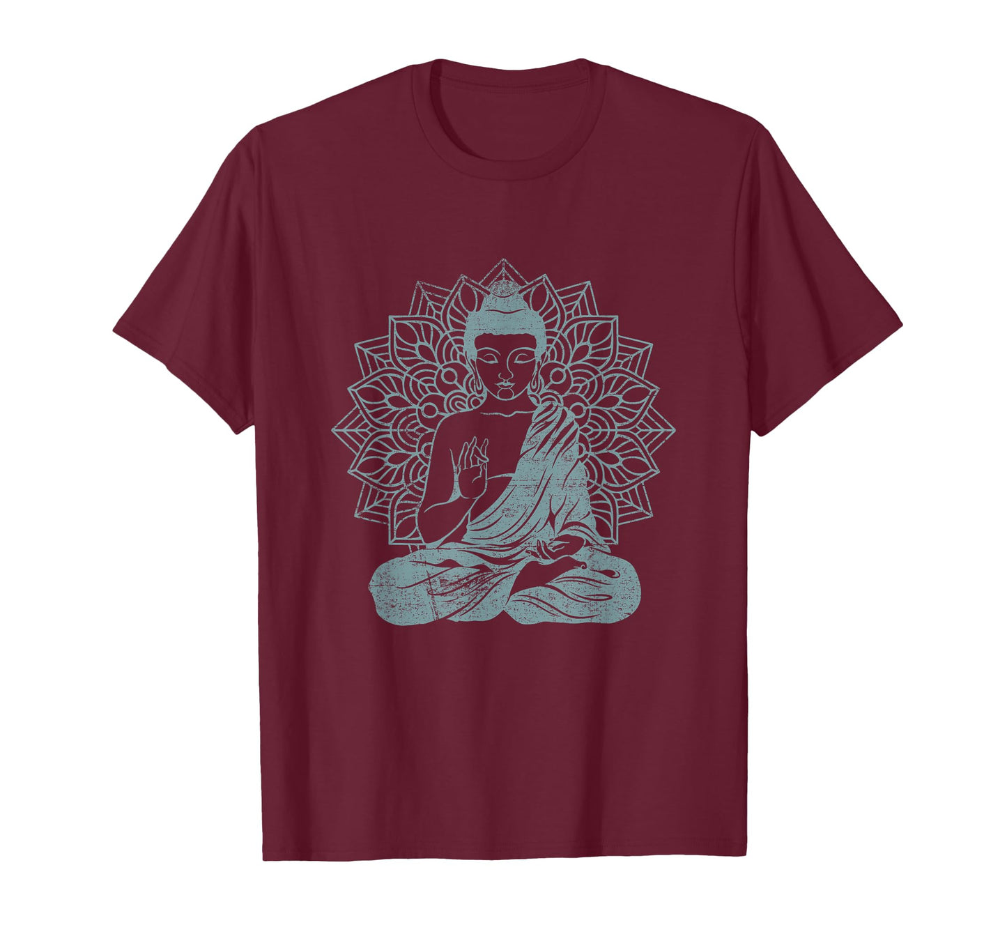 Buddha Blue Buddhism Zen Buddhist Spiritual Meditation Yoga T-Shirt