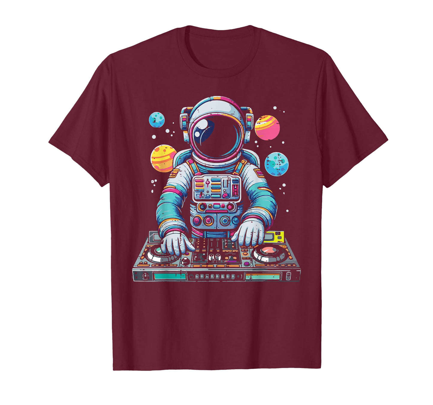 Astronaut Disc Jockey Spaceman Dj Space Music Men Boys Kids T-Shirt