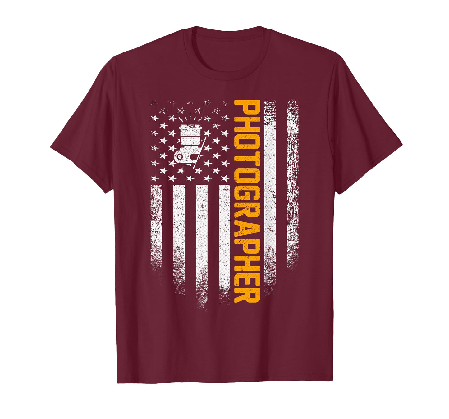 Vintage USA Photographer American Flag Photography Patriotic T-Shirt