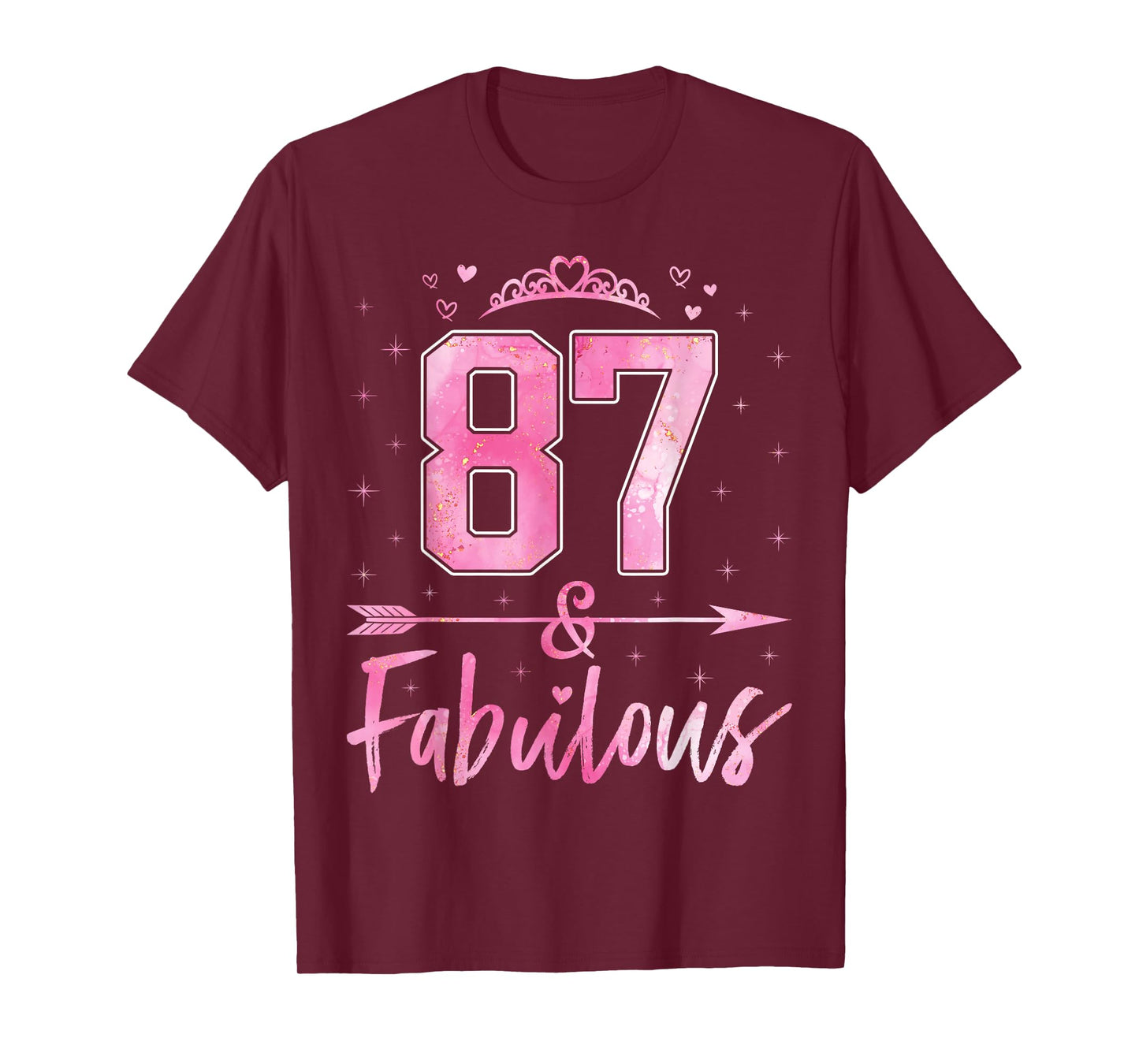 87 and Fabulous Cute Ladies 87th Birthday Women 87 Years Old T-Shirt