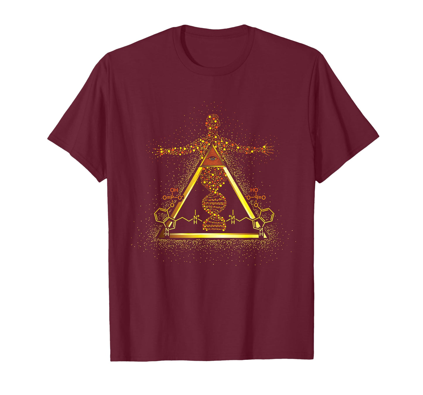 Kundalini Rising Psilocybin Molecule D.N.A. Psychedelic Rave T-Shirt