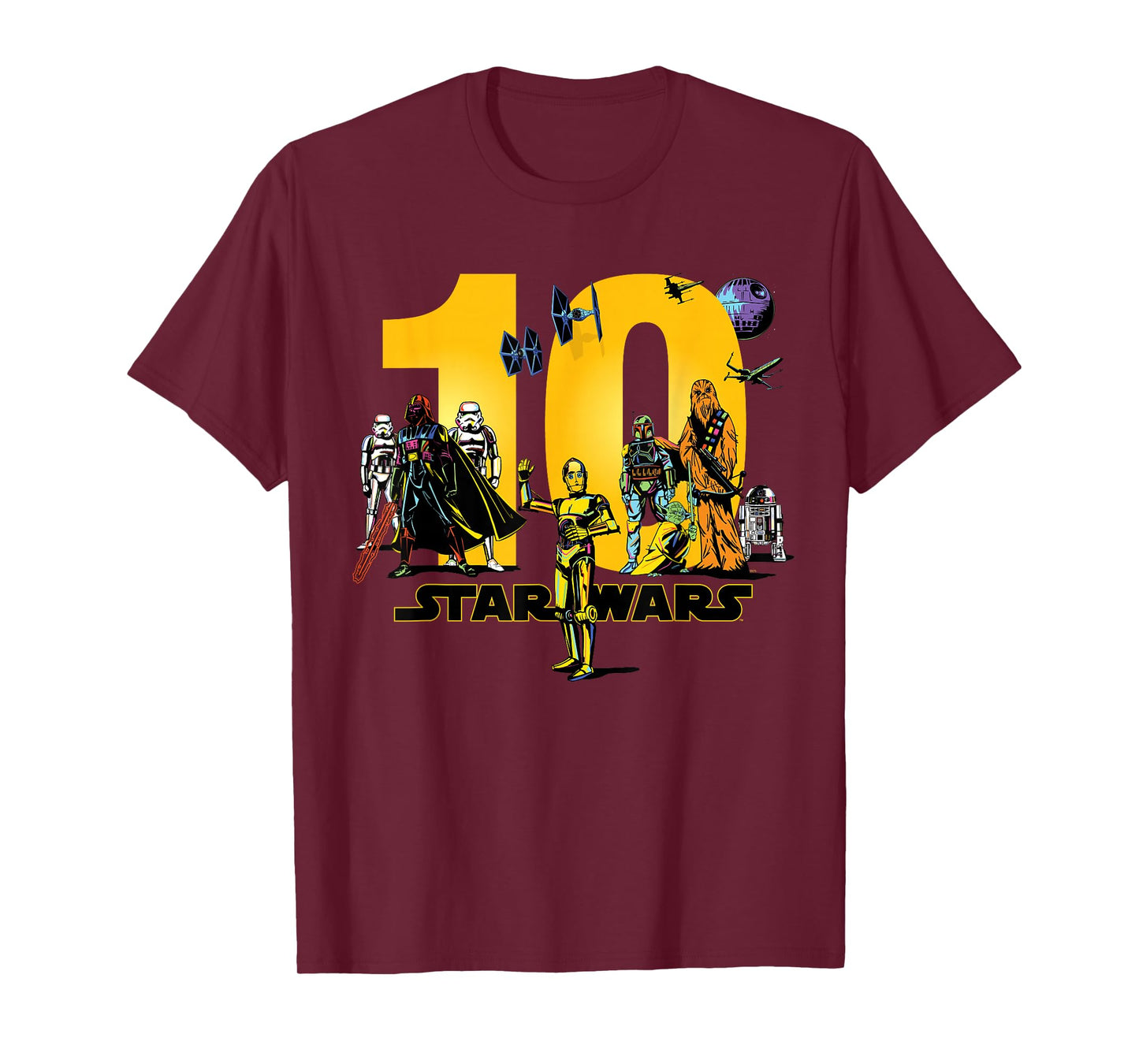 Star Wars Classic Characters Tenth Birthday 10 Years Old T-Shirt