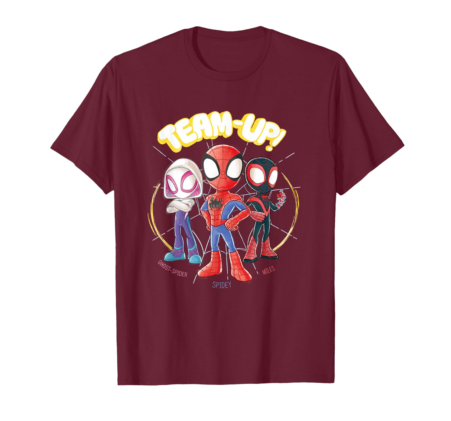 Marvel Spidey And His Amazing Friends Team-Up Retro Doodles T-Shirt