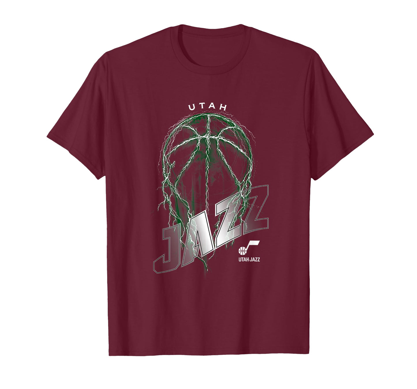 NBA Utah Jazz Lightning Bolt Basketball Logo T-Shirt