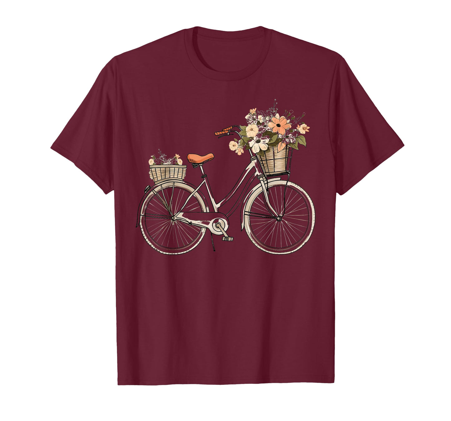 Vintage Floral Bicycle T-Shirt