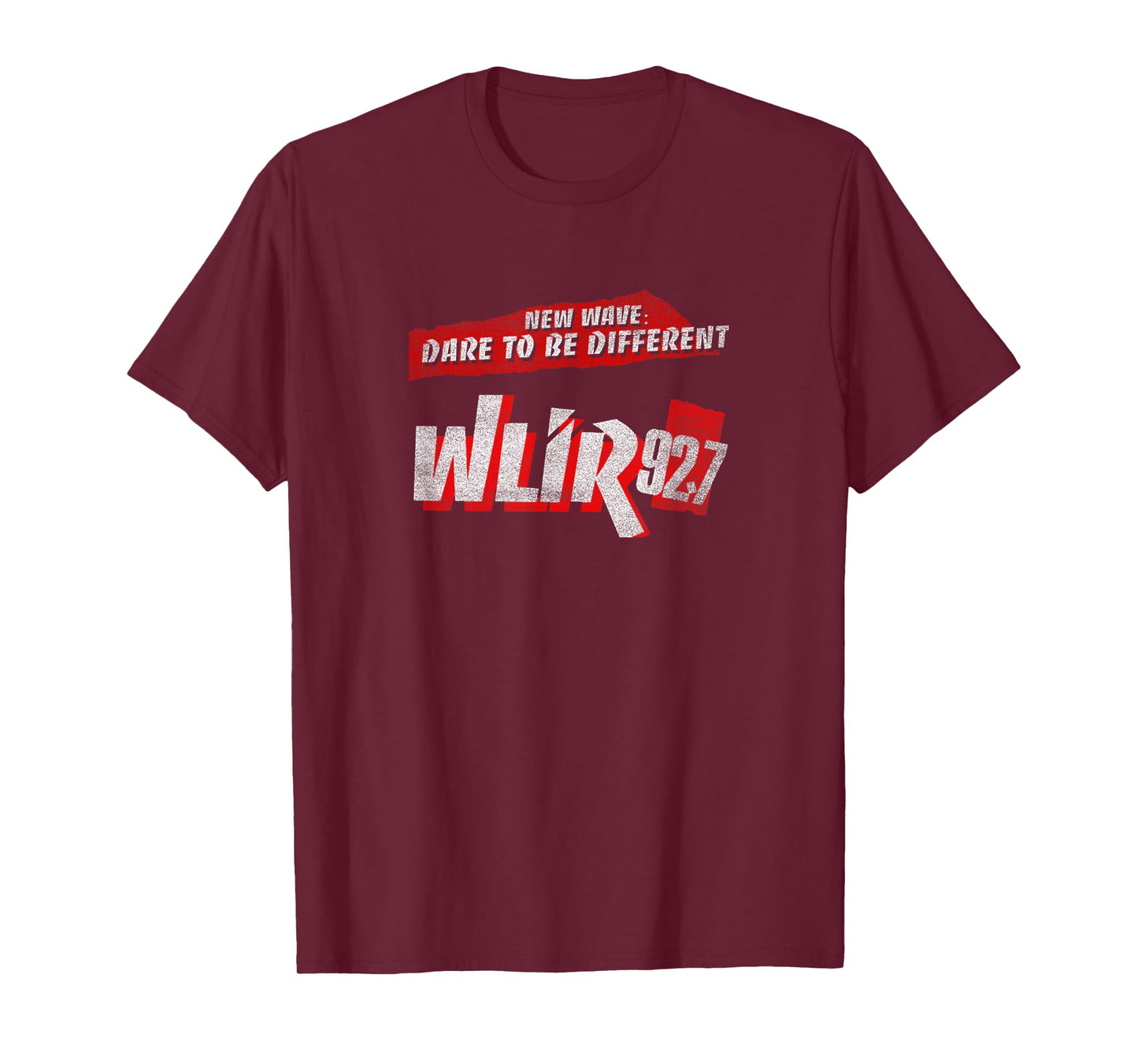 Vintage Radio 80s 90s Basic White Wlir Red Text Retro Music T-Shirt