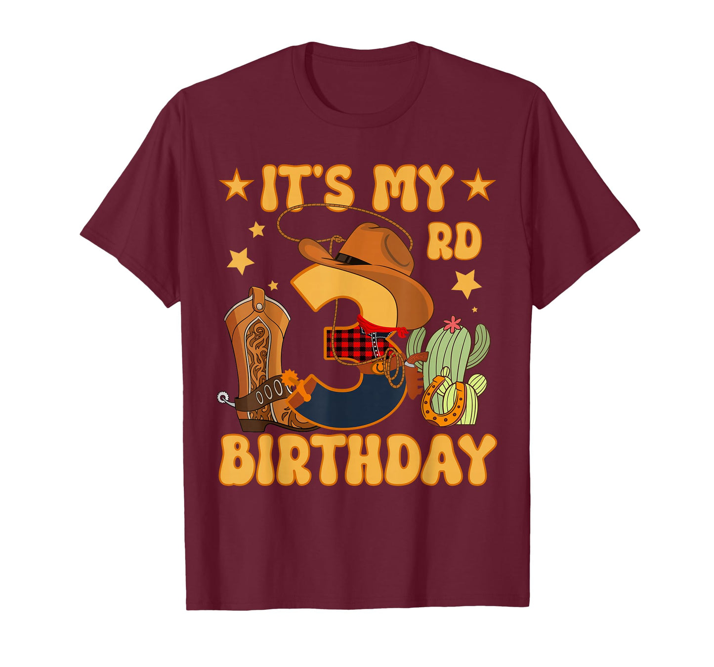 It's My 3rd Birthday Cowboy Rodeo Horse 3 Year Old Bday Boy T-Shirt